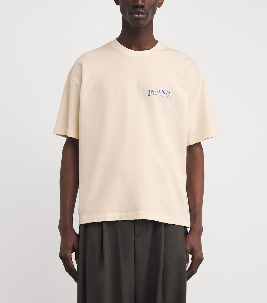 Organic Cotton Peaks Logo T-Shirt IVORY Image 3