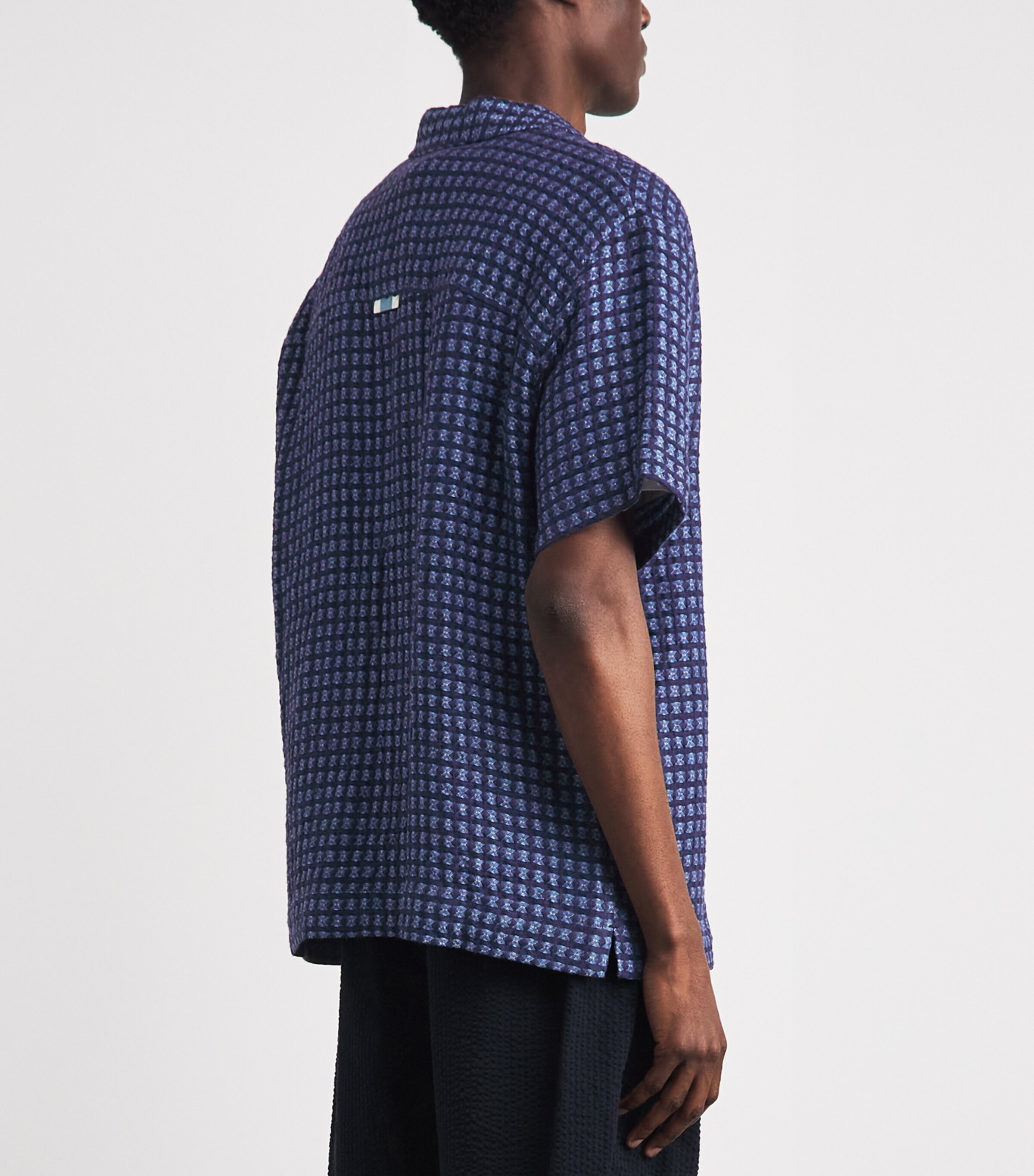 CHÉ Mens Linen Riita Shirt Navy Image 5