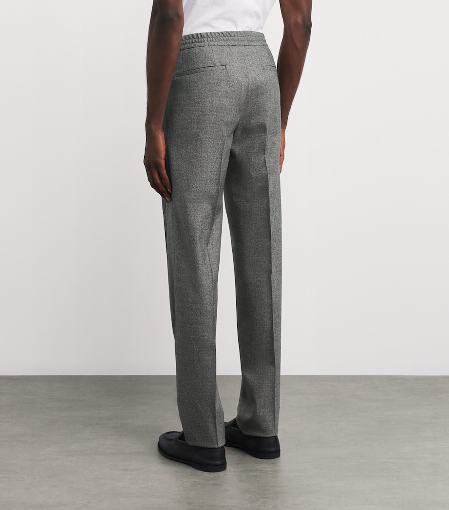 Virgin Wool Straight Trousers 910 Image 4