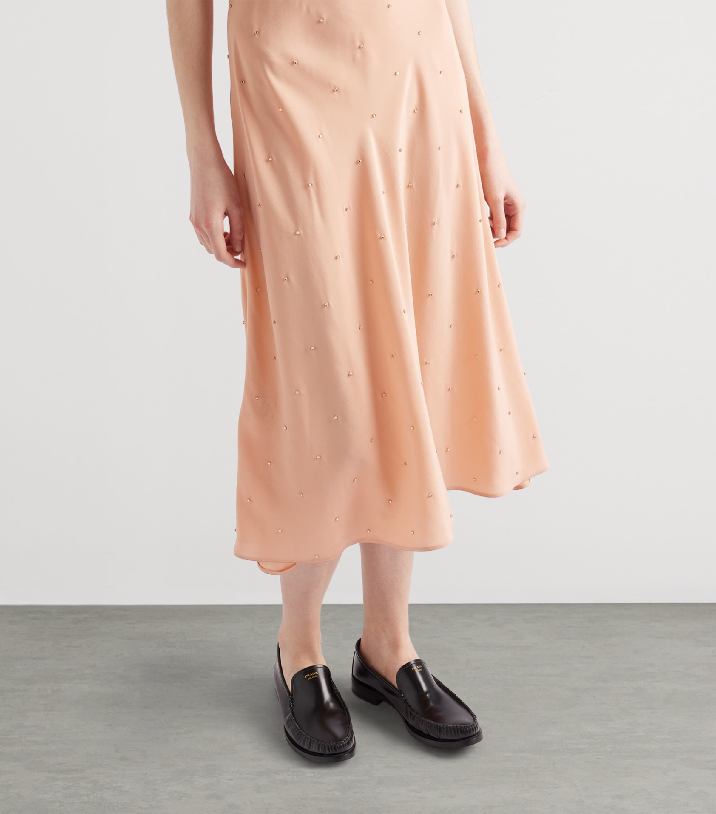 Silk Embellished Midi Dress F0075 Image 4