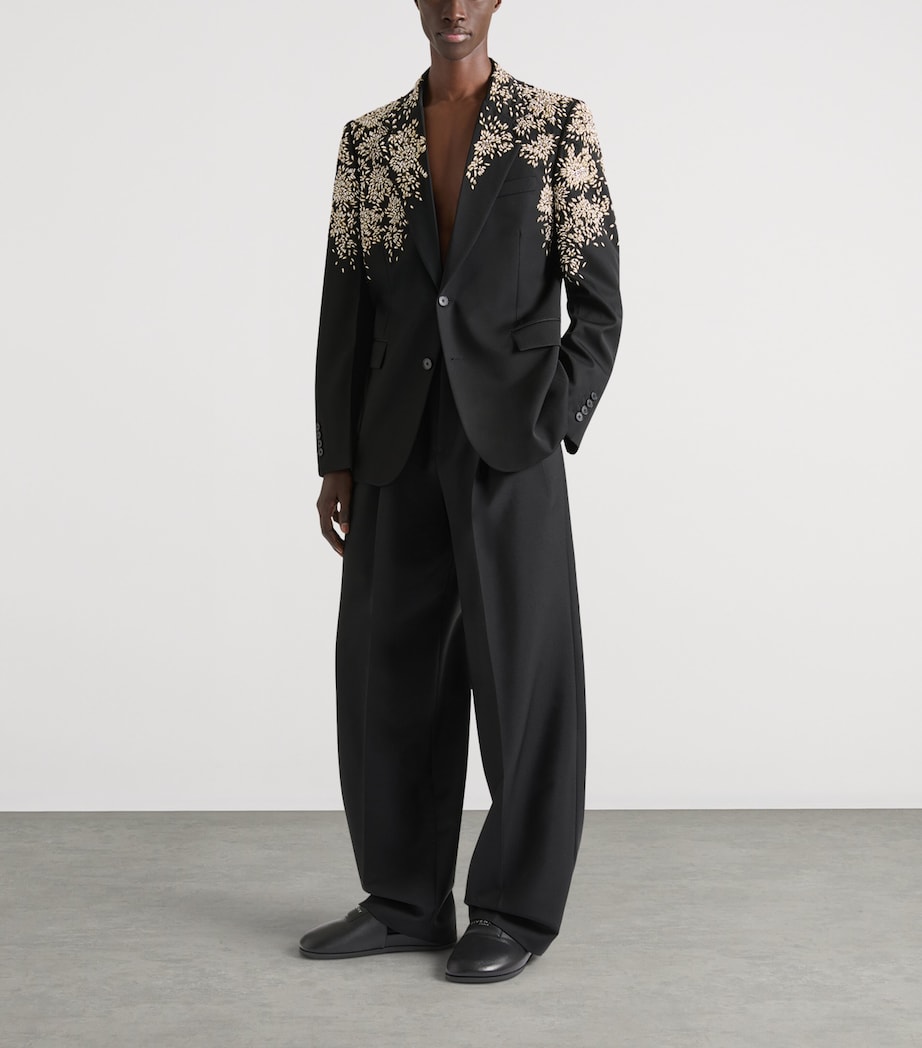 Givenchy Mens Wool Embellished Blazer Image 2