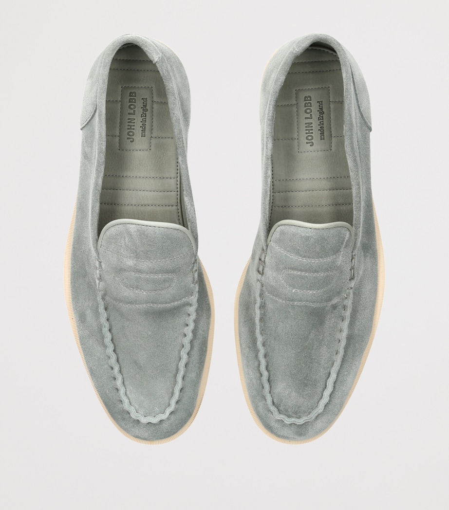 Suede Pace Loafers PALE BLUE Image 4