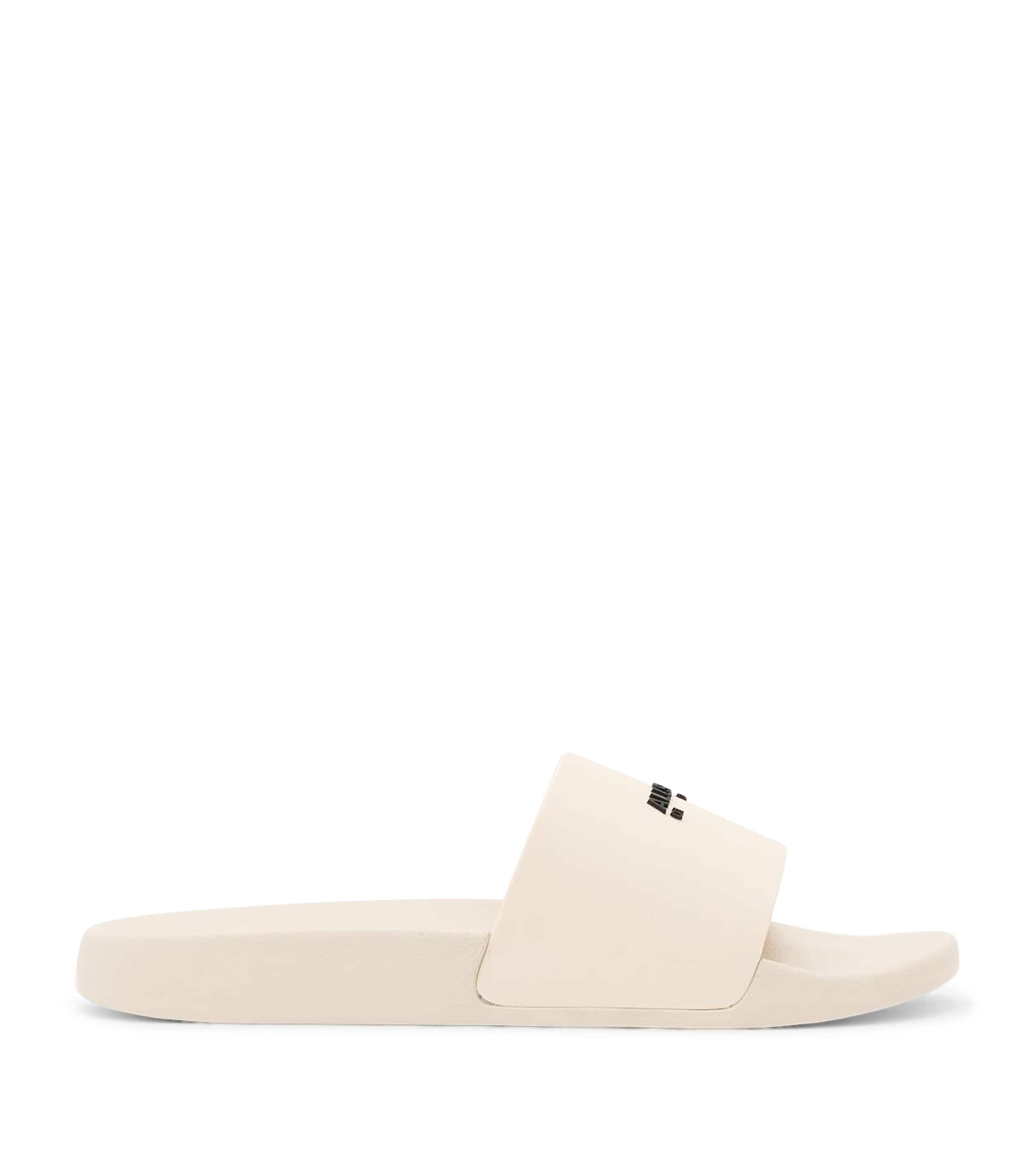 AllSaints Rubber Date Slides Chalk White Image 1