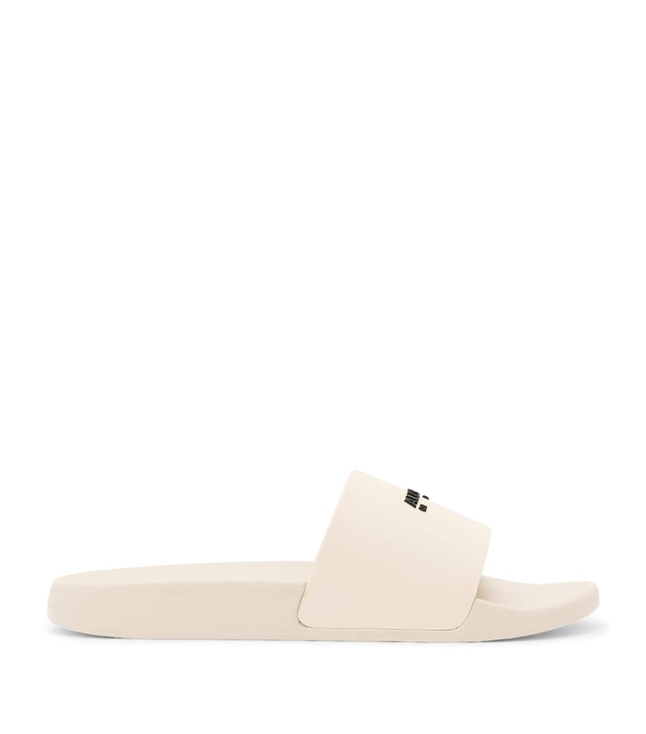 AllSaints Rubber Date Slides Chalk White Image 1