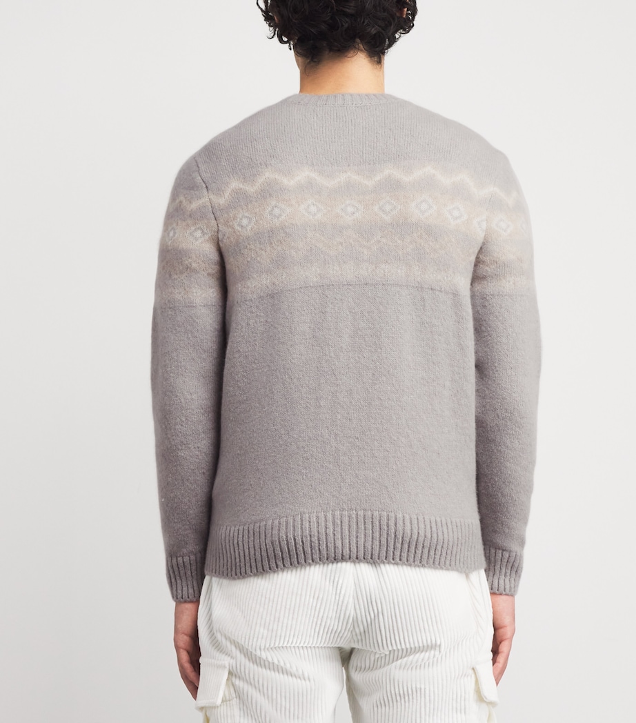 Cashmere-Blend Jacquard Sweater ARGILLA, SABBIA E BI Image 4
