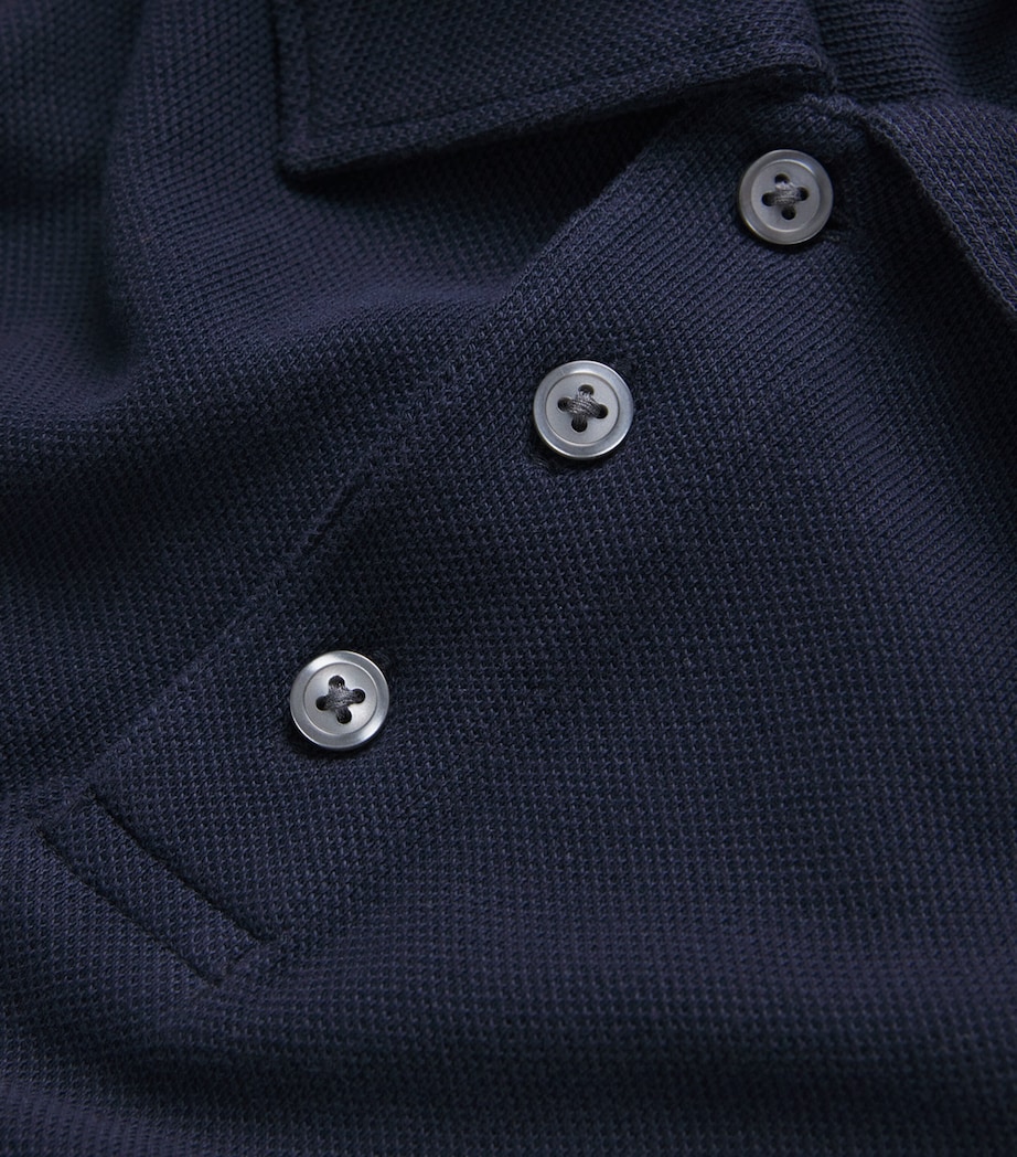 Cotton Pique Polo Shirt DEEP ANCHOR Image 5