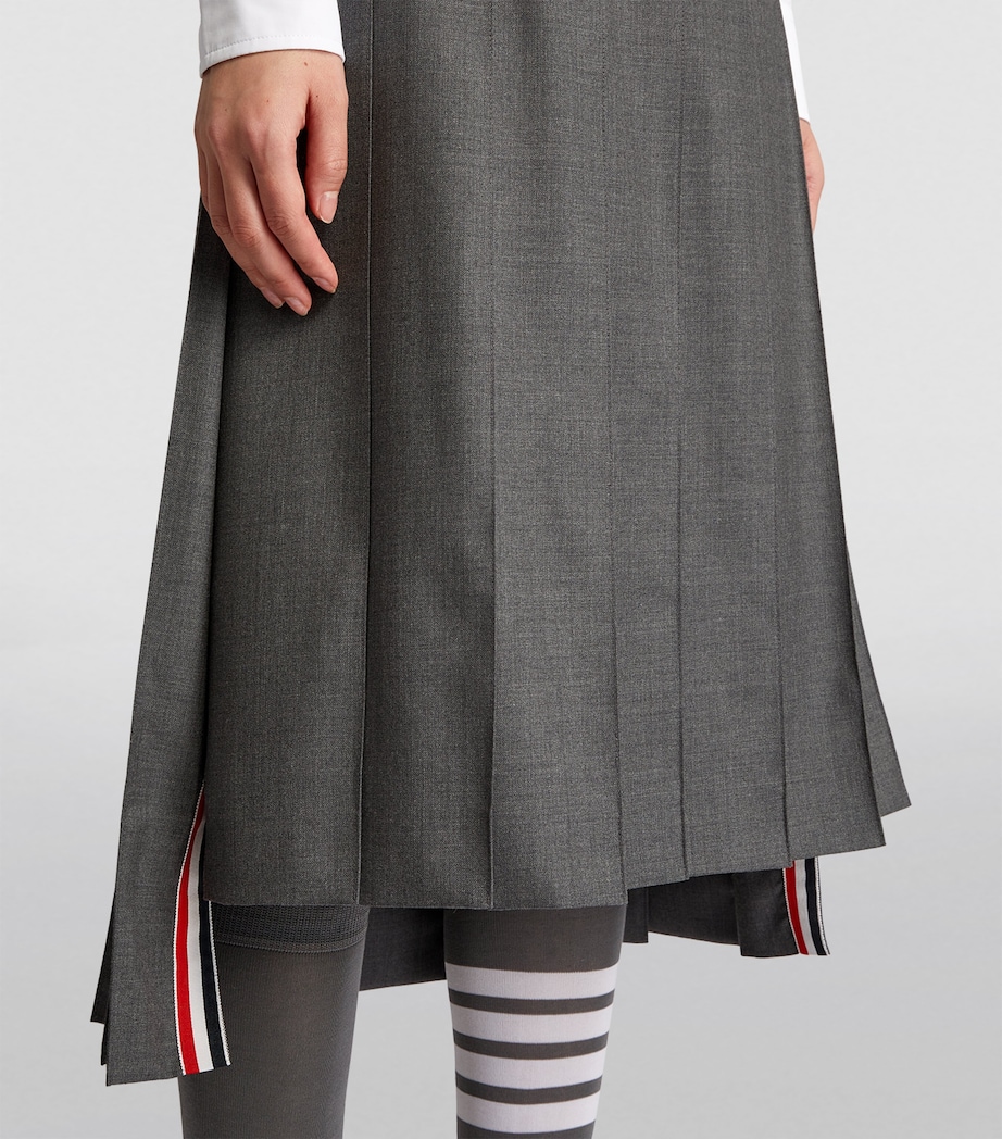 Pleated Midi Skirt MED GREY Image 6