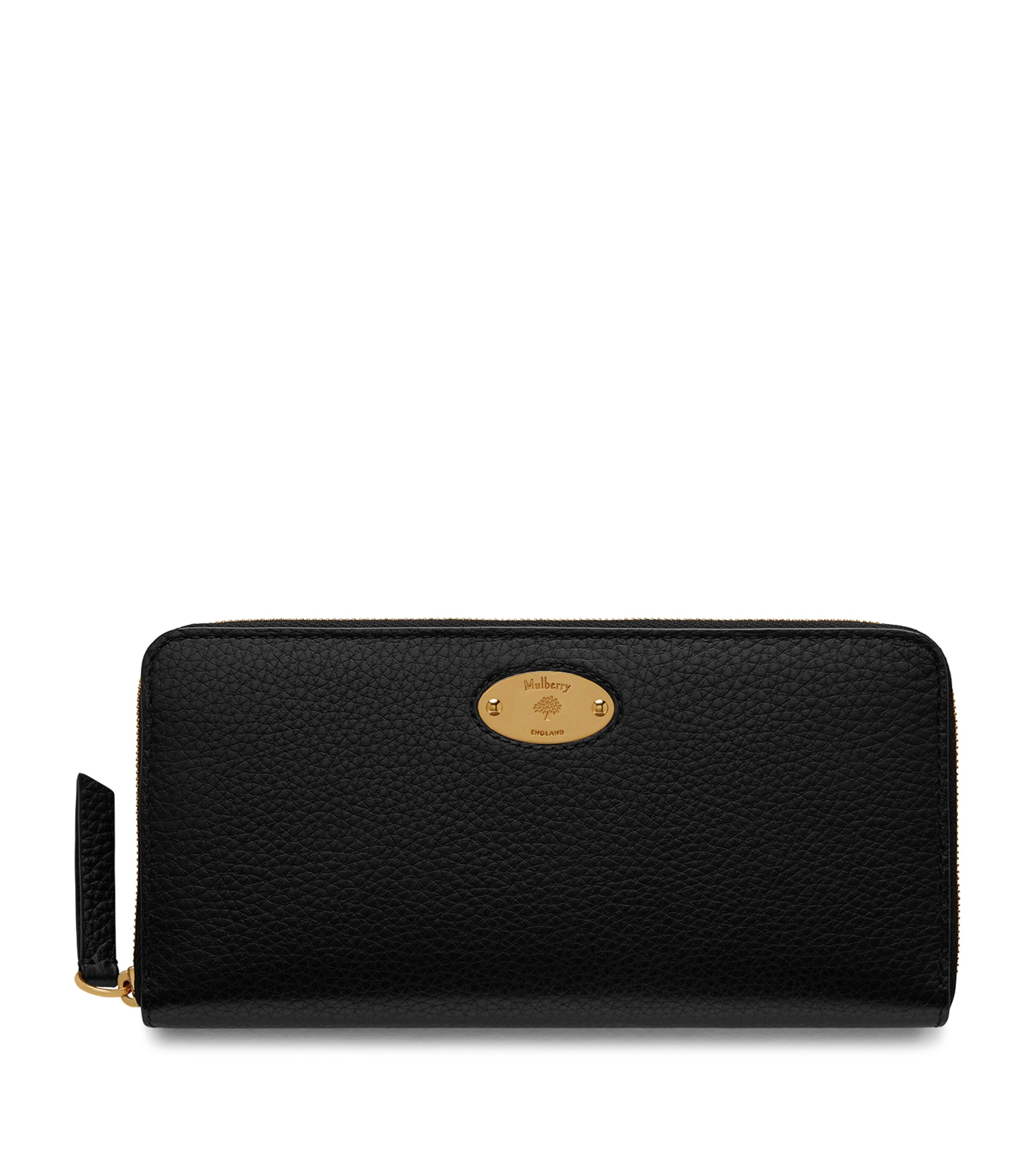 Mulberry Logo Plaque Purse In Black