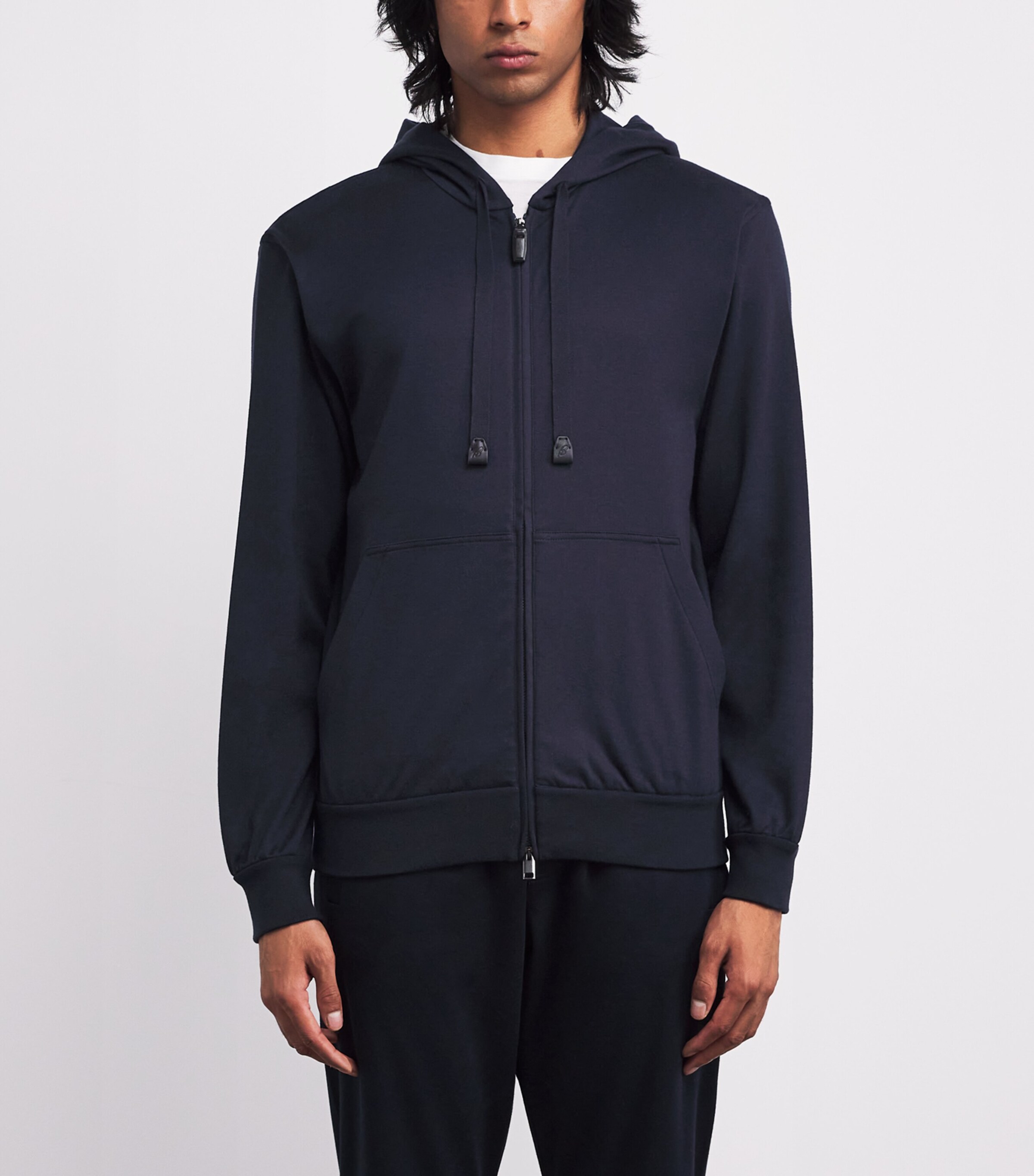 Brioni Blue Zip-Up Hoodie | Harrods US