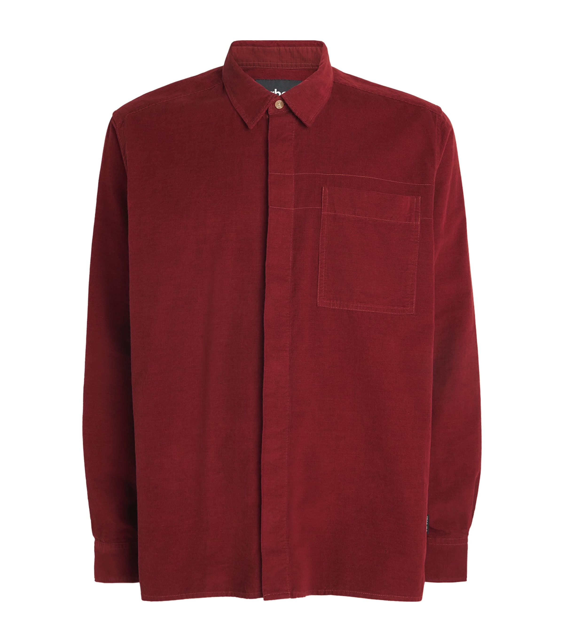 Barbour Mens Cotton Corduroy Hatcliff Shirt Fired Brick Image 1