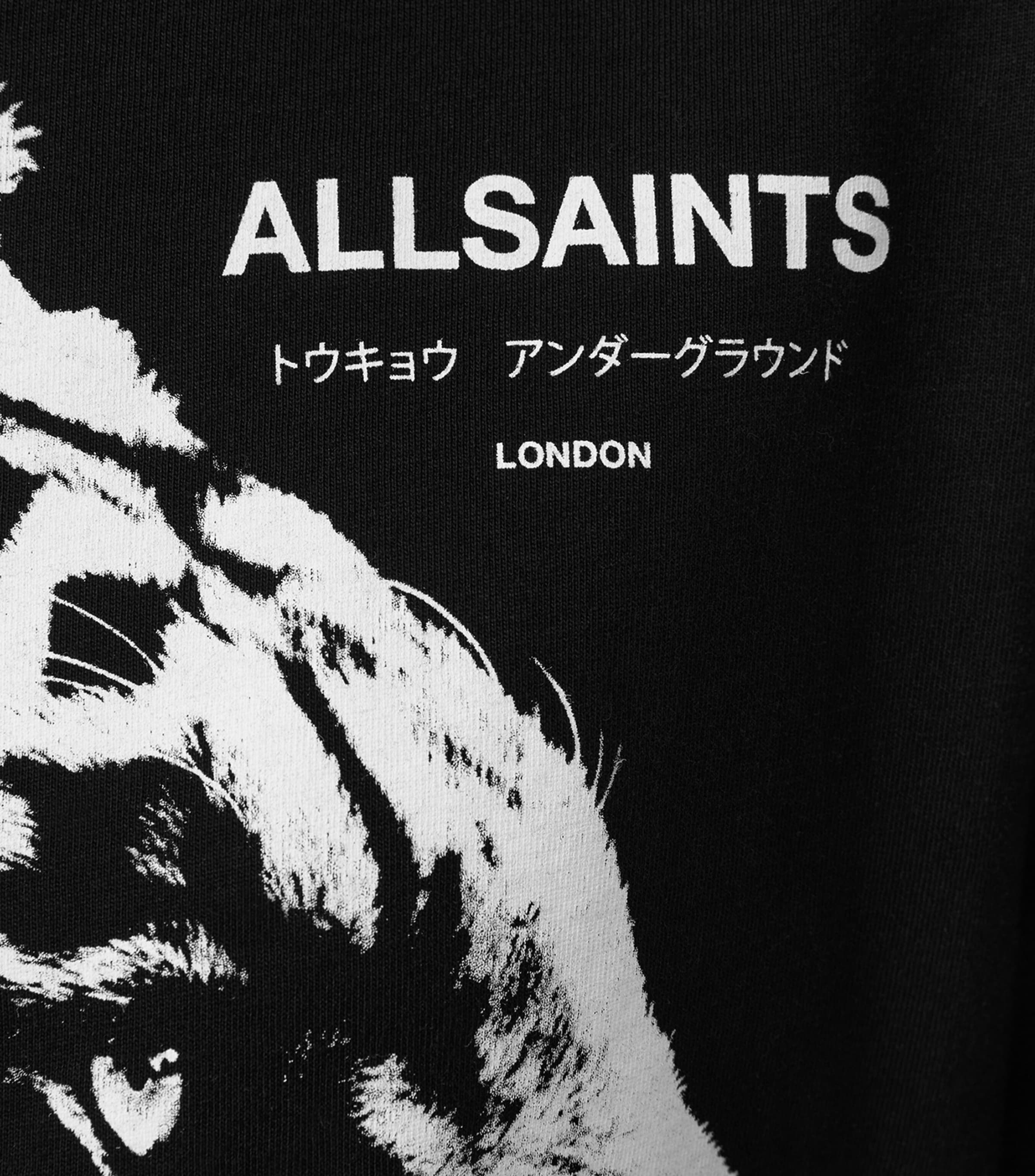 AllSaints Womens Organic Cotton Ivana Naiema T-Shirt Dress Black Image 5