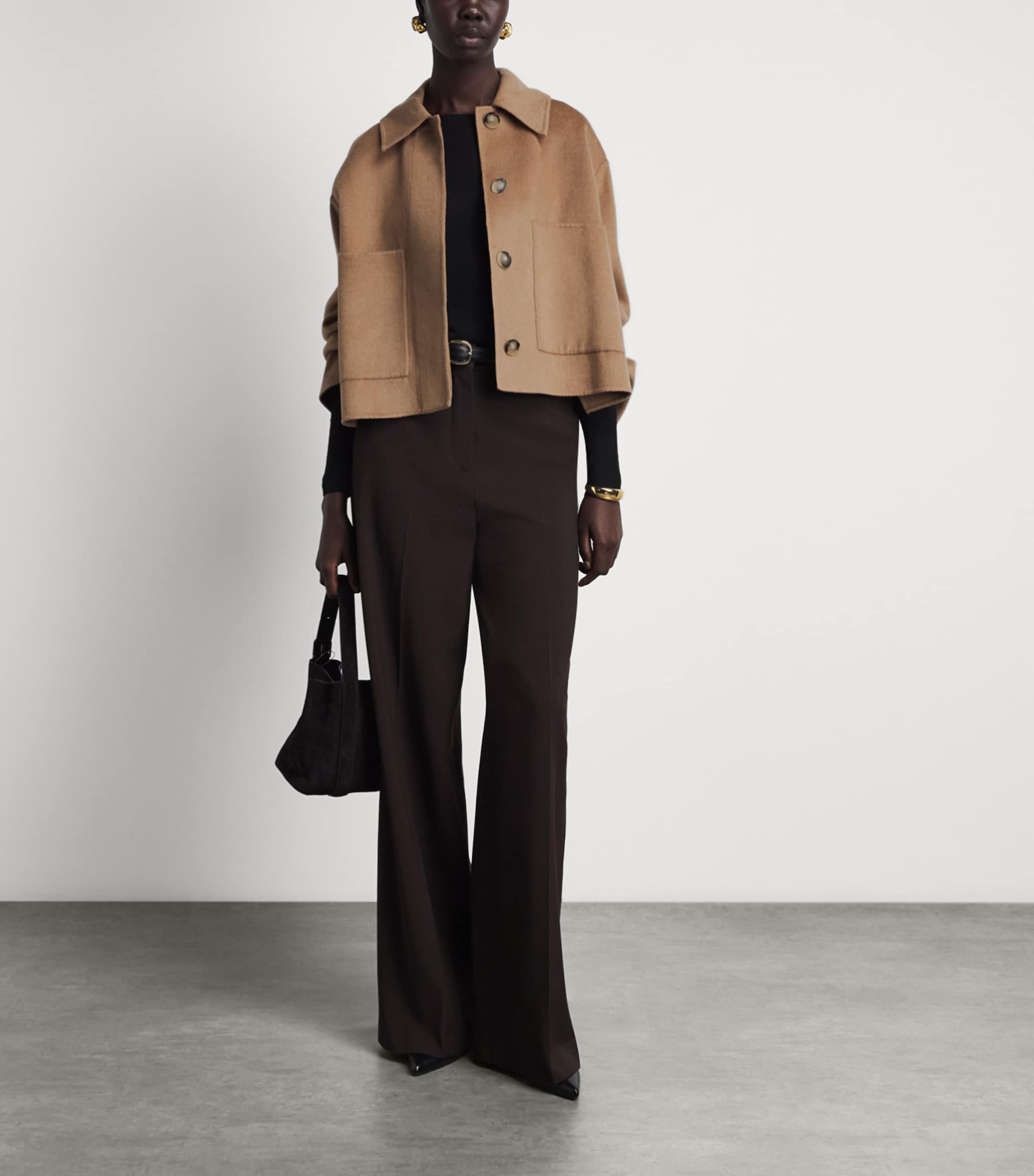 Joseph Womens Wool-Silk Kalaa Jacket Camel Image 2