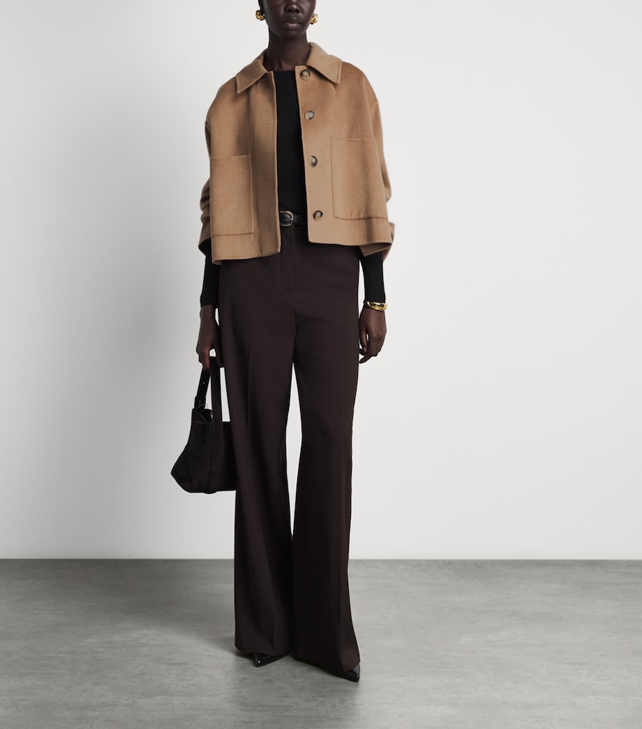 Joseph Womens Wool-Silk Kalaa Jacket Camel Image 2