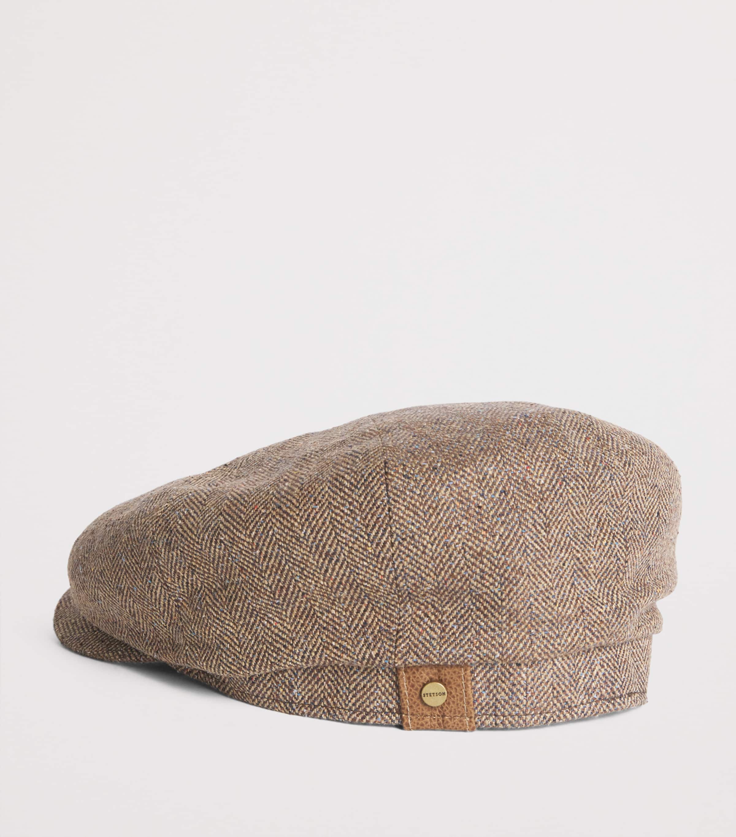 Silk Hatteras Flat Cap 361 - BROWN Image 3