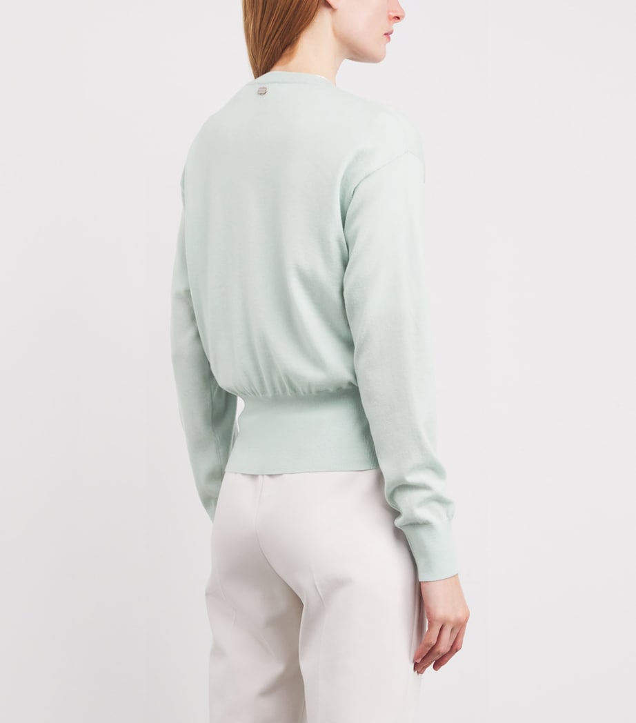 Cashmere Cardigan Z08 LIGHT GREEN Image 4