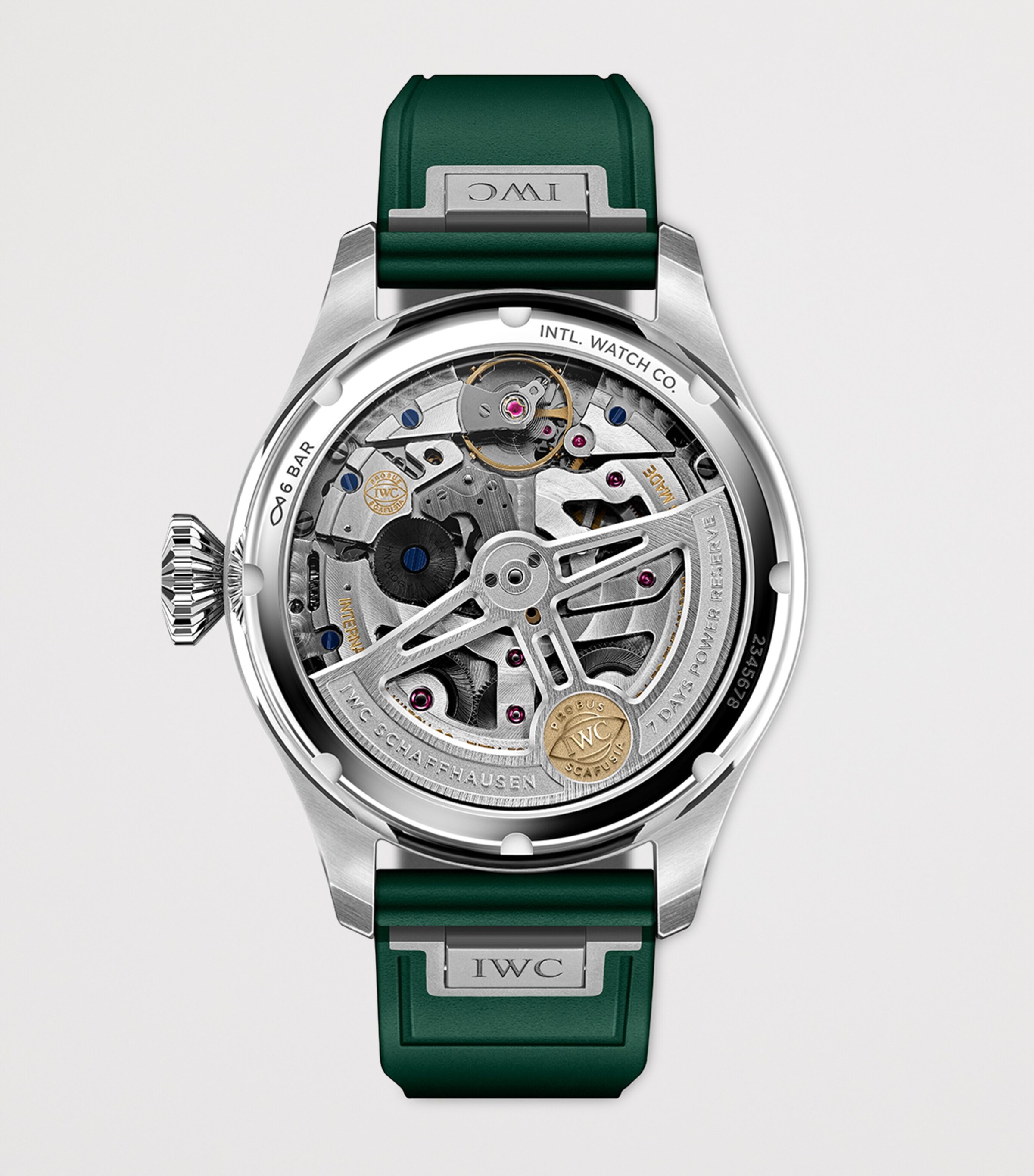 Stainless Steel Big Pilot's Watch Perpetual Calendar Watch 46.2mm GREEN Image 2