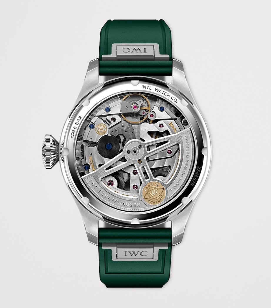 Stainless Steel Big Pilot's Watch Perpetual Calendar Watch 46.2mm GREEN Image 2