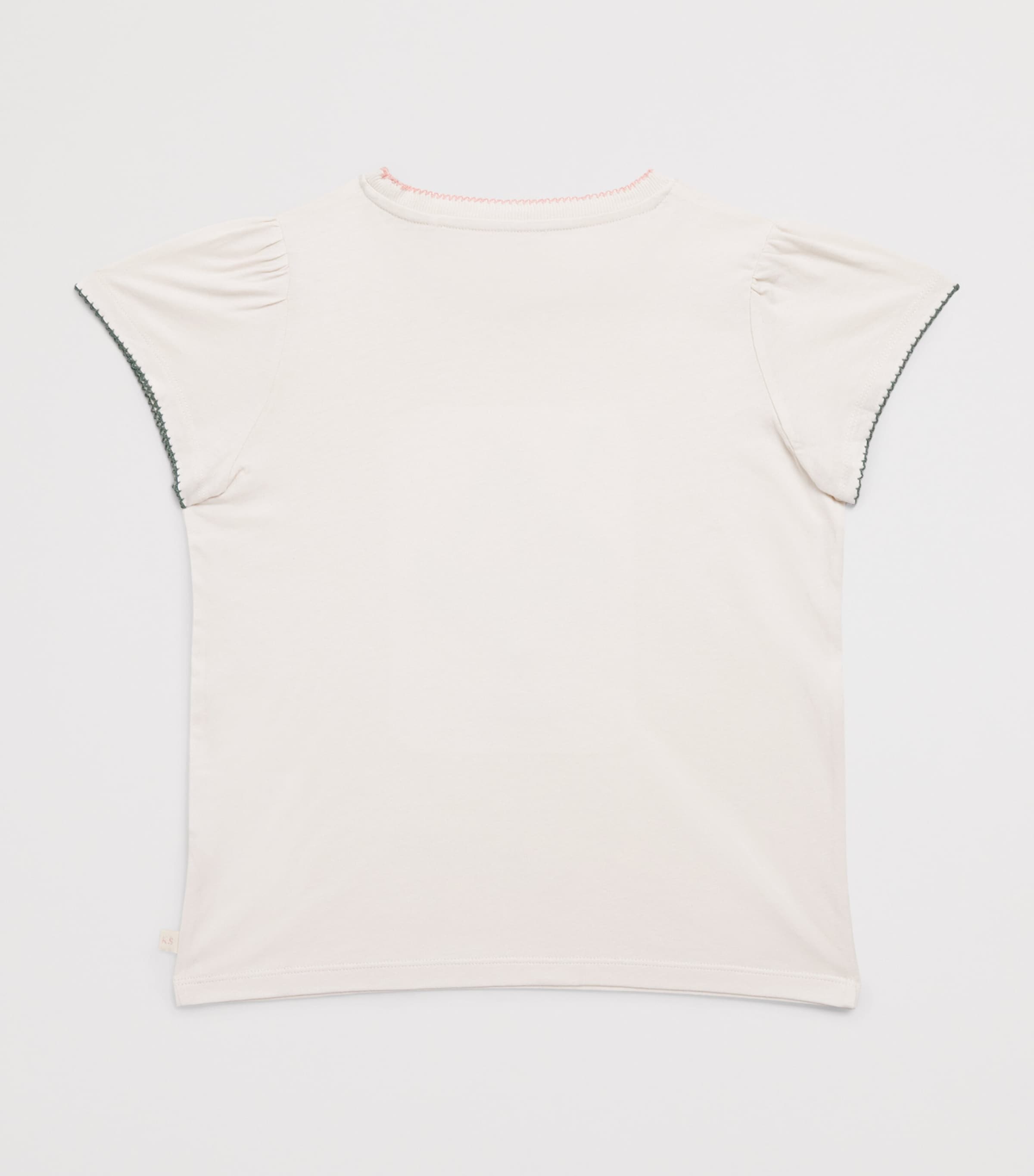 KONGES SLOJD Organic Cotton Ice Cream T-Shirt (9 Months-10 Years) Buttercream Image 2
