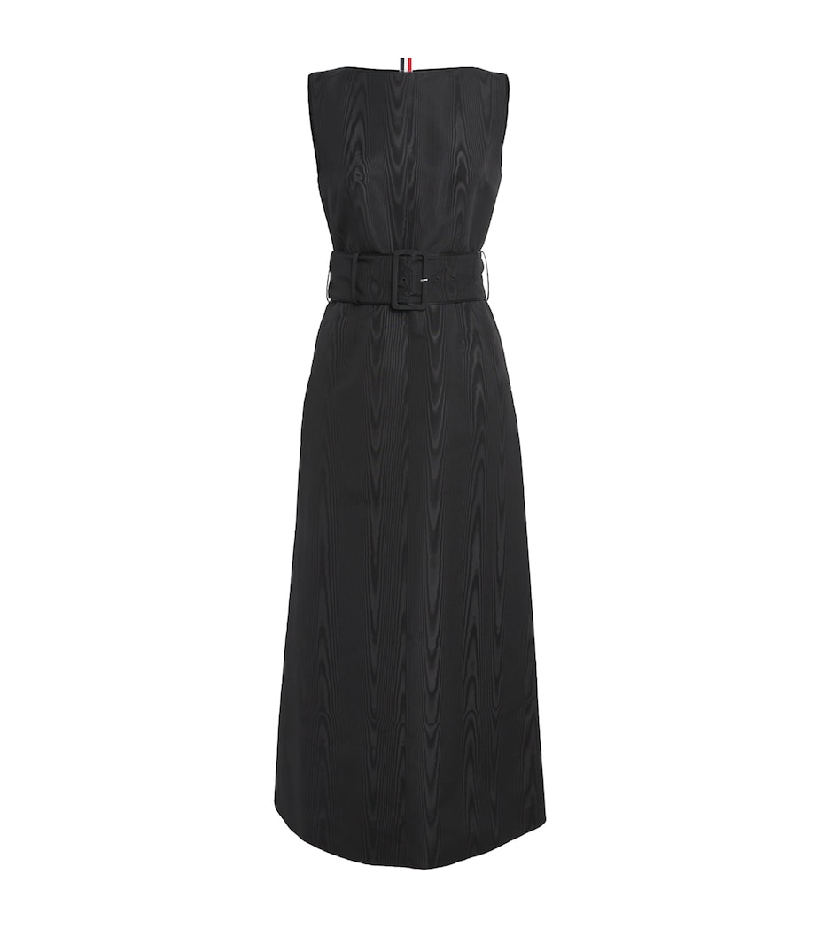 Silk Belted Maxi Dress BLACK Image 1