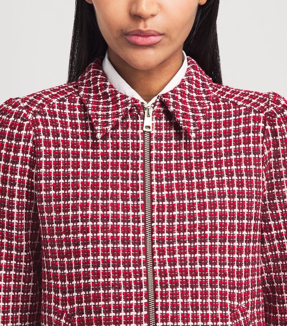 ME+EM Womens Zip-Up Jacket Pomegranate Red Image 3