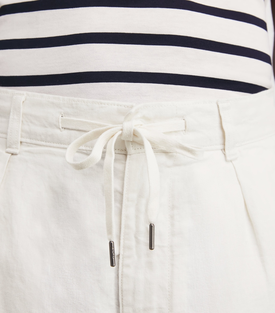 Linen Drawstring Trousers NATURAL Image 6