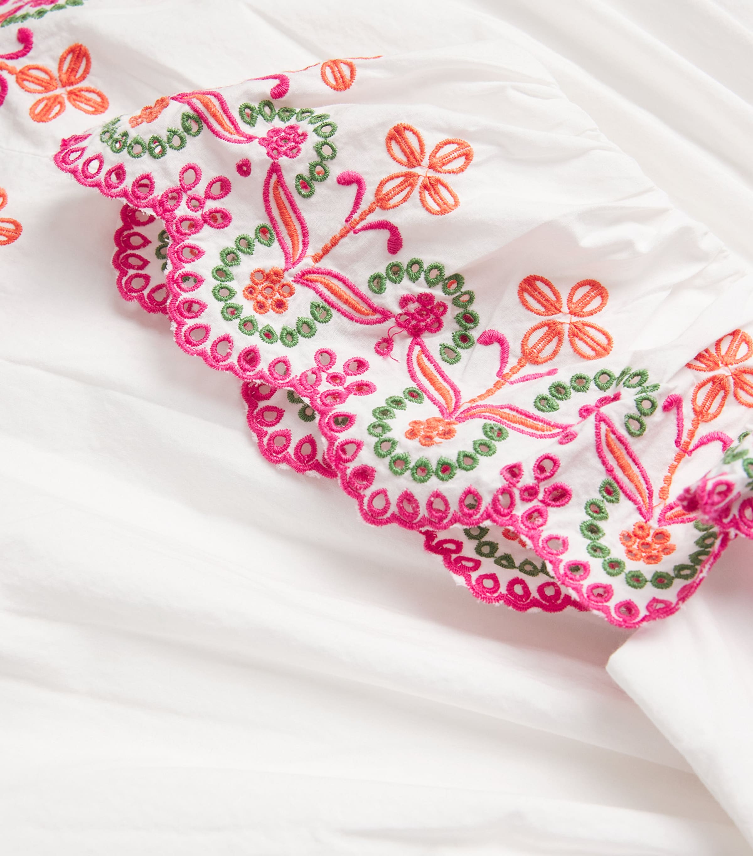 Cotton Lace-Trim Dress (2-12 Years) 1BLANC Image 3