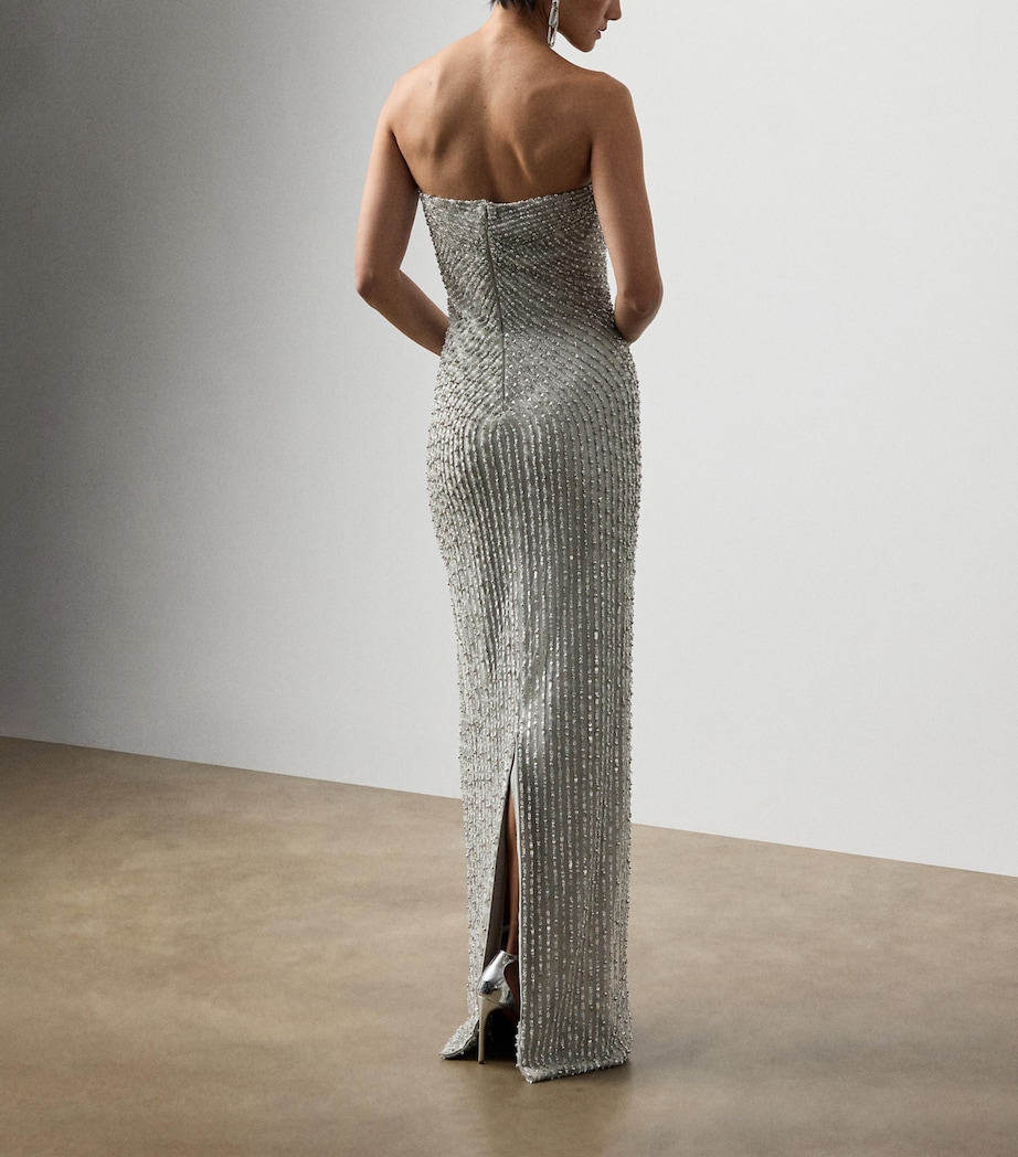 Embellished Shelly Maxi Dress SILVER-040 Image 3