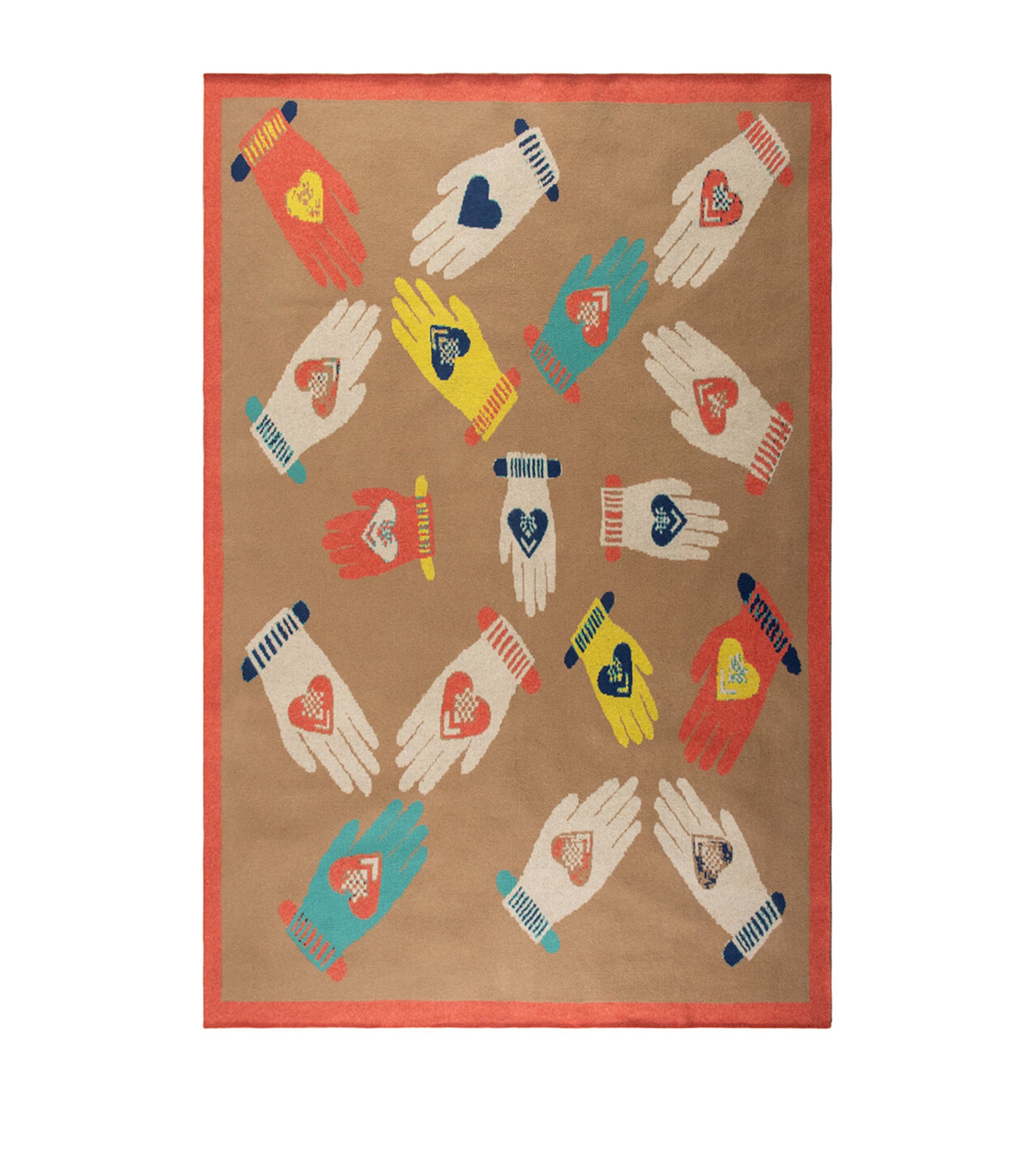 SAVED NY Cashmere Hand and Heart Throw (130cm x 180cm) | Home Furnishings | Throws | Bedding | Bedspreads & Bed Throws