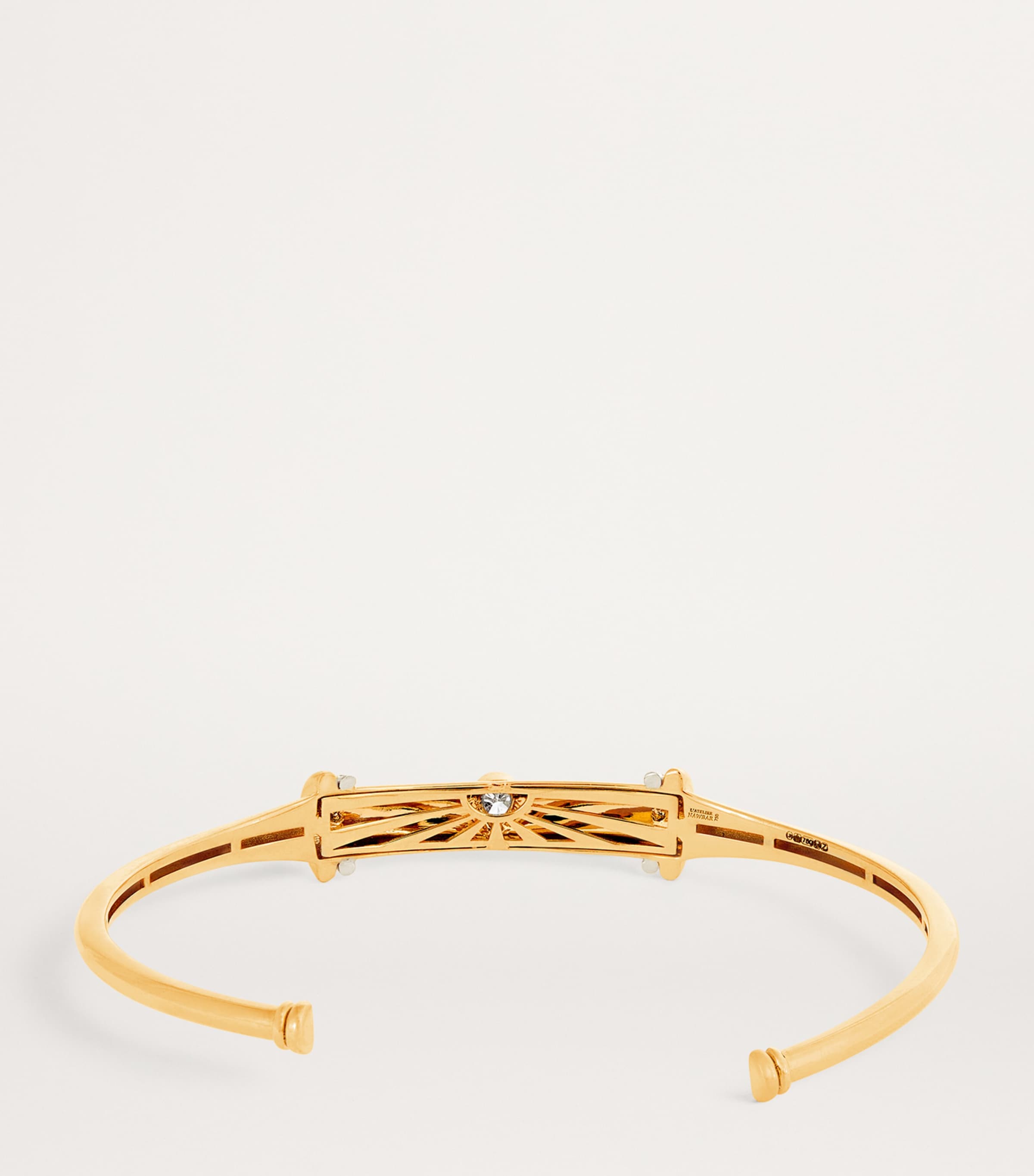 L'ATELIER NAWBAR Yellow Gold and Diamond Lot N*91 Warrior Bangle Yellow Gold Image 3