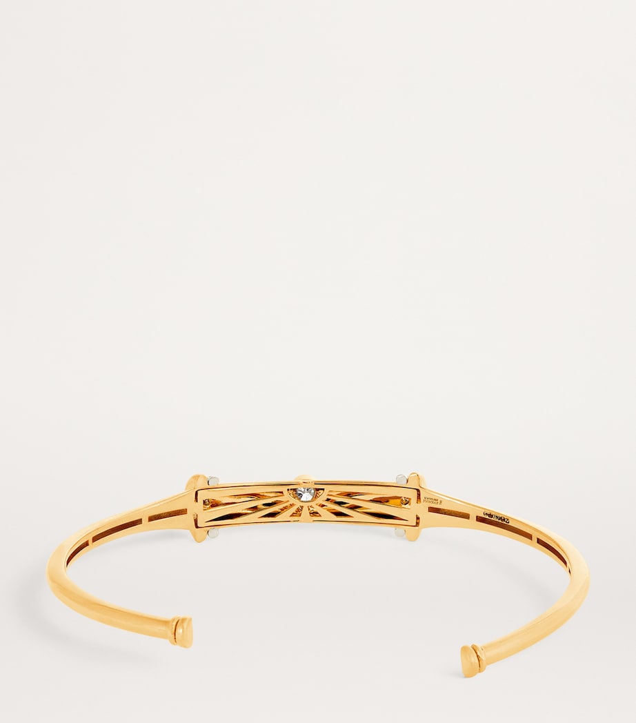 Yellow Gold and Diamond Lot N*91 Warrior Bangle YELLOW GOLD Image 3