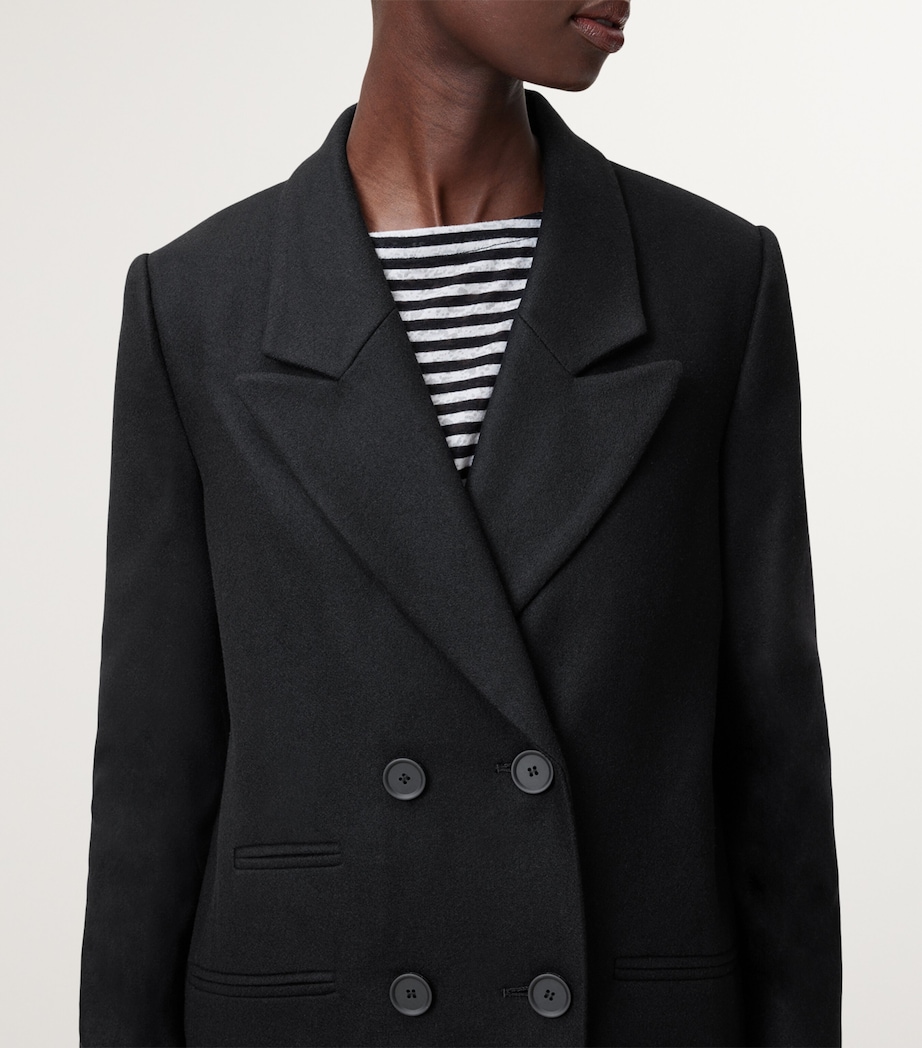 Double-Breasted Ellen Overcoat BLACK Image 7