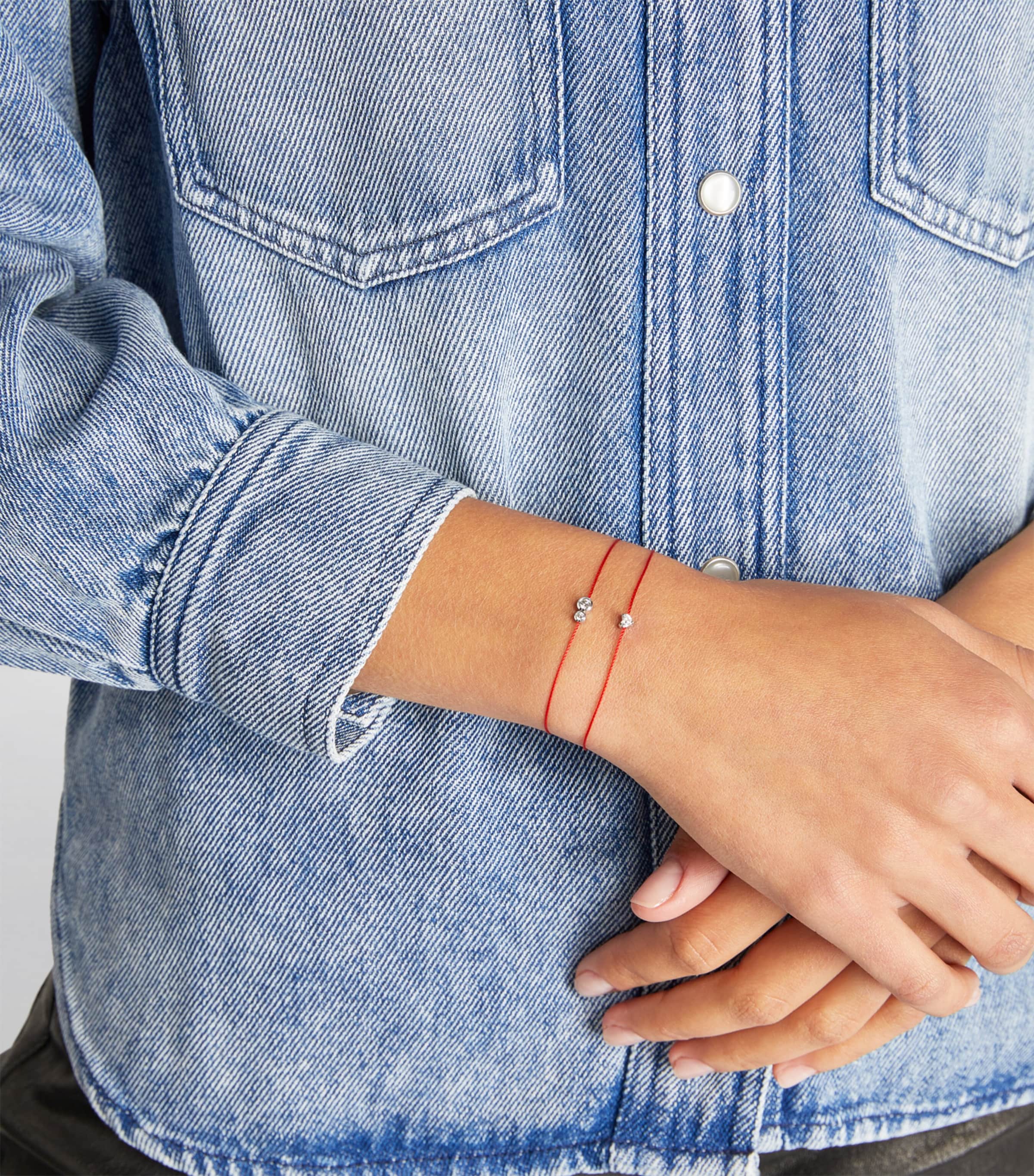 Redline White Gold and Diamond Bien Aimé Bracelet Red Image 3