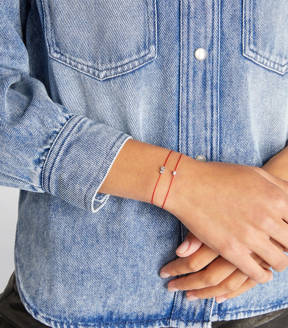 Redline White Gold and Diamond Bien Aimé Bracelet Red Image 3