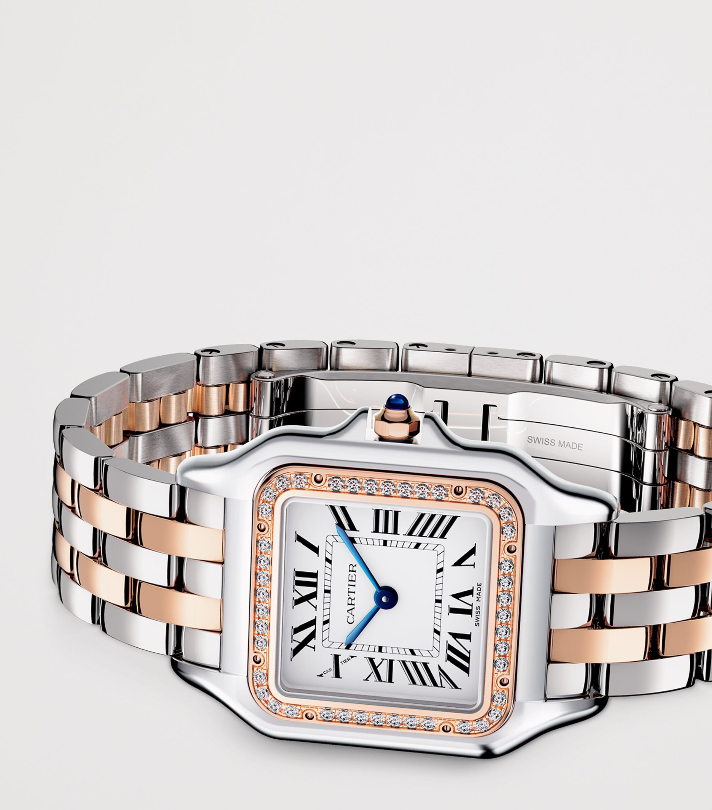 Medium Rose Gold and Diamond Panthère de Cartier Watch 27mm SILVER Image 6