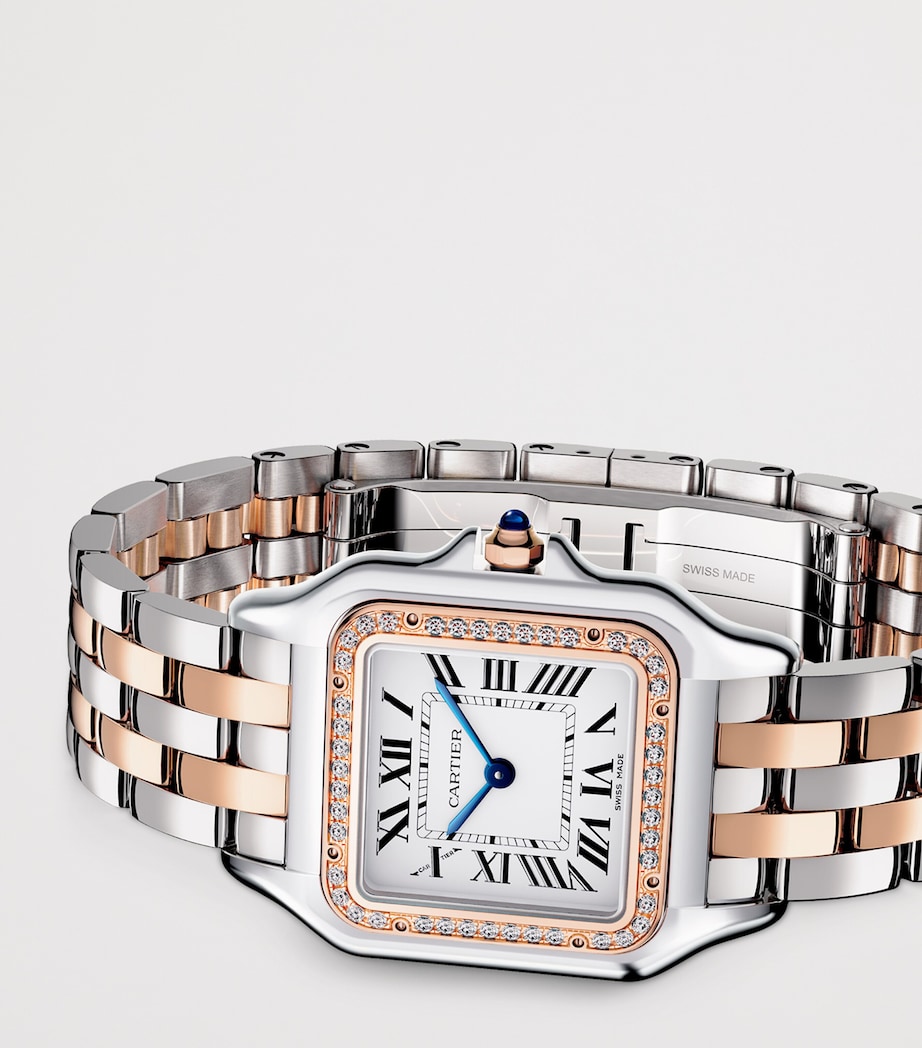 Medium Rose Gold and Diamond Panthère de Cartier Watch 27mm SILVER Image 6