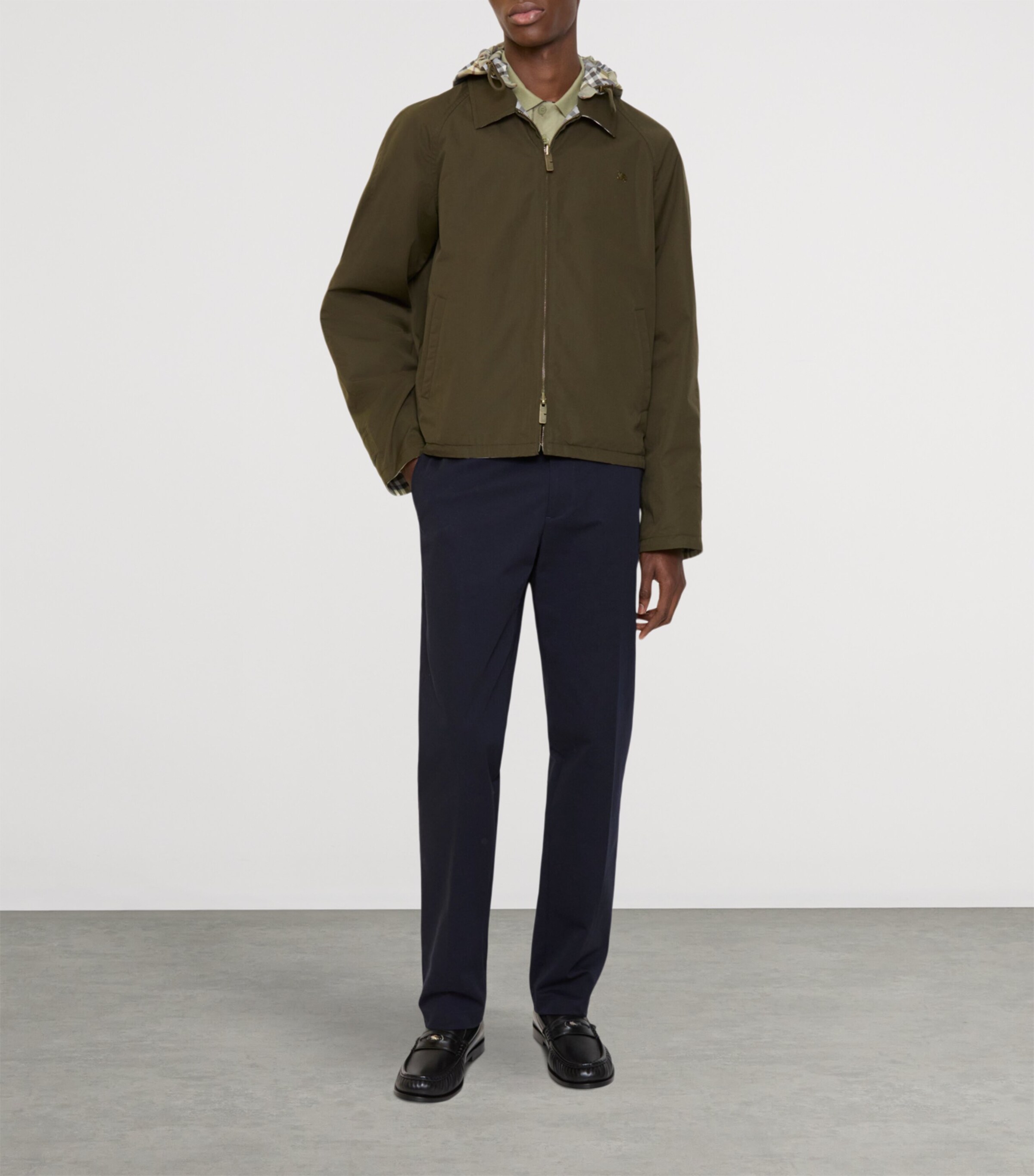 Cotton Twill Slim Chinos NAVY Image 2