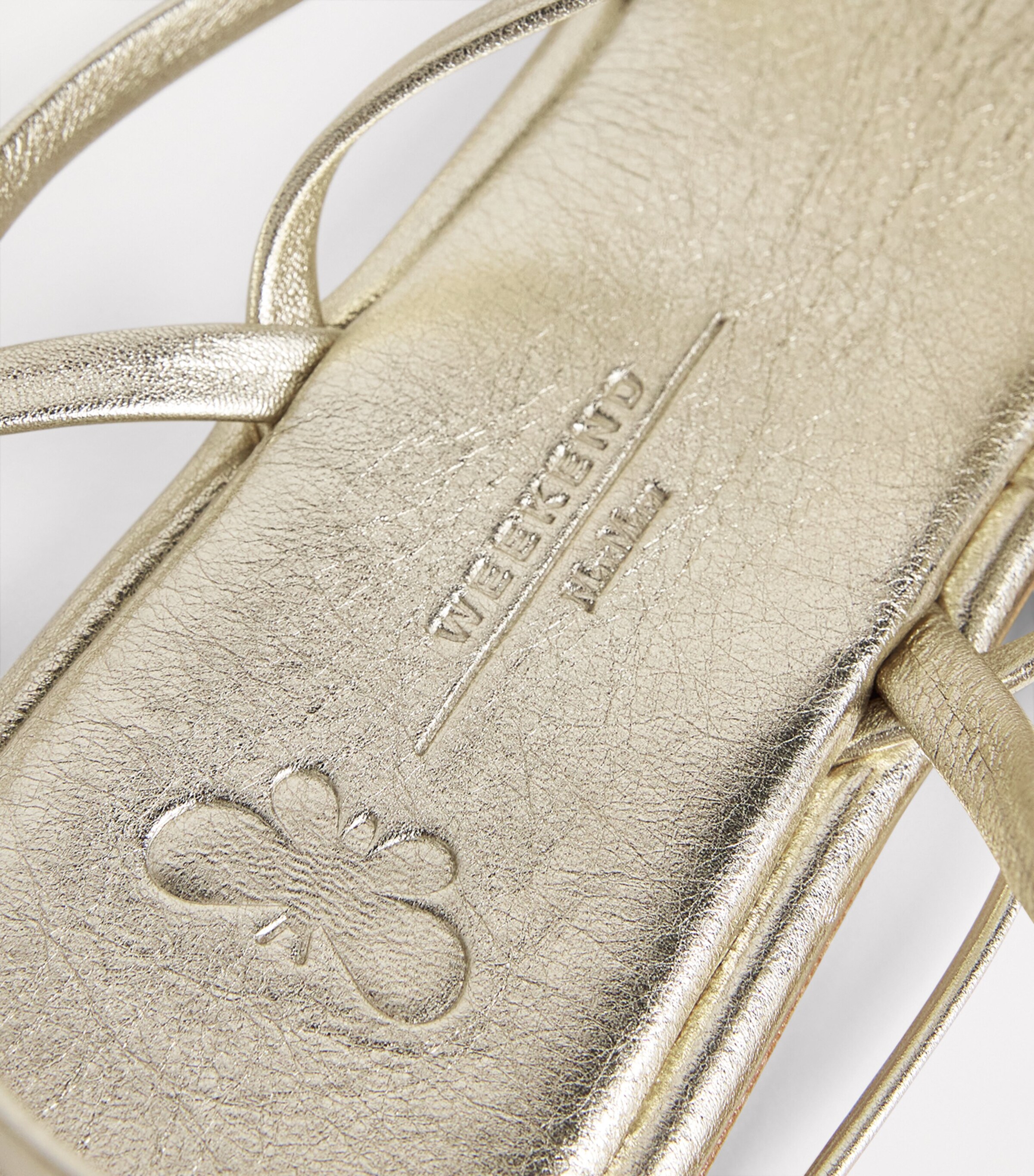 Metallic Leather Gladiator Sandals GOLD Image 7