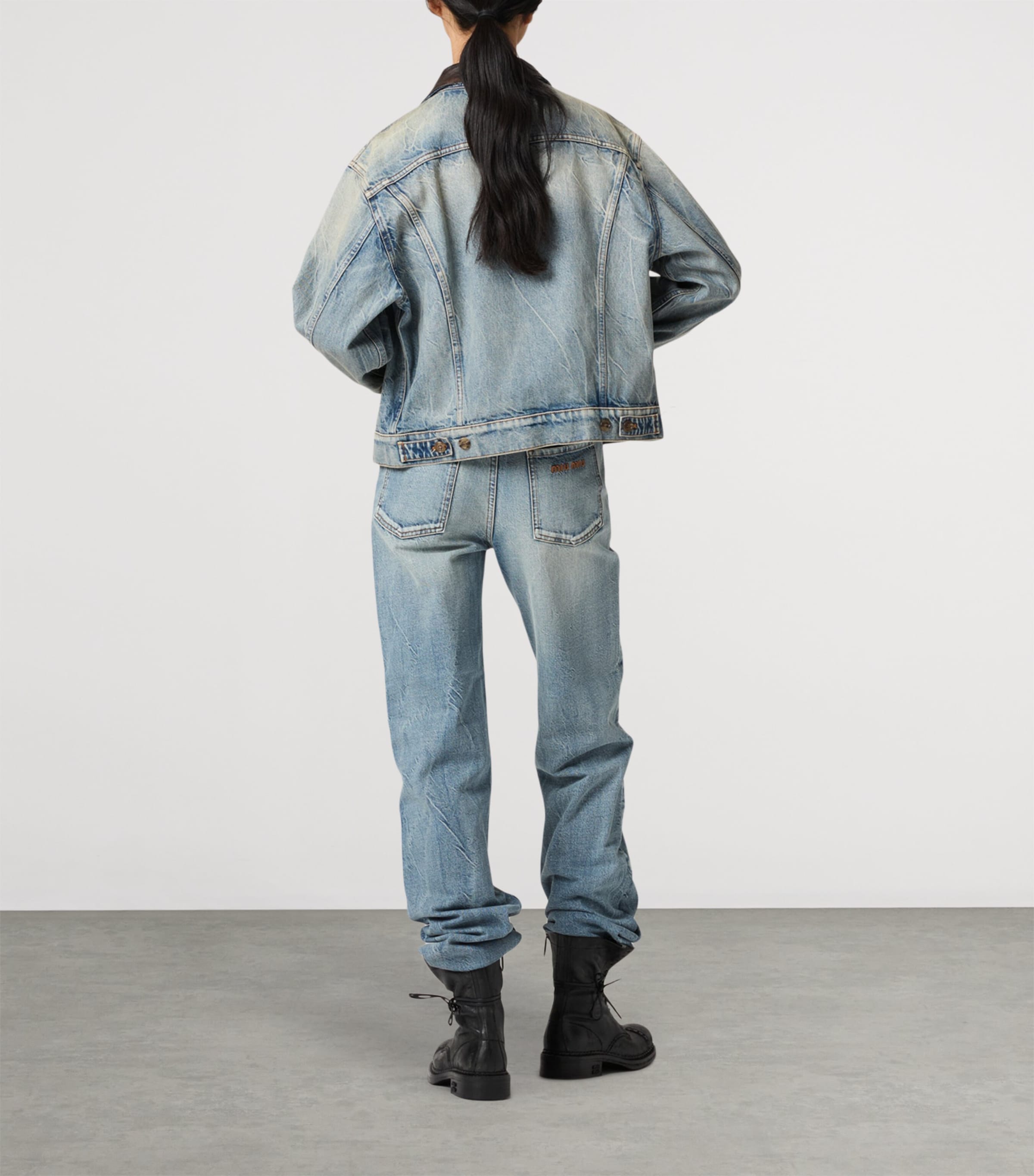 Miu Miu Womens Straight Leg Jeans Image 3