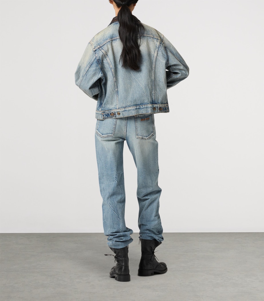 Miu Miu Womens Straight Leg Jeans Image 3