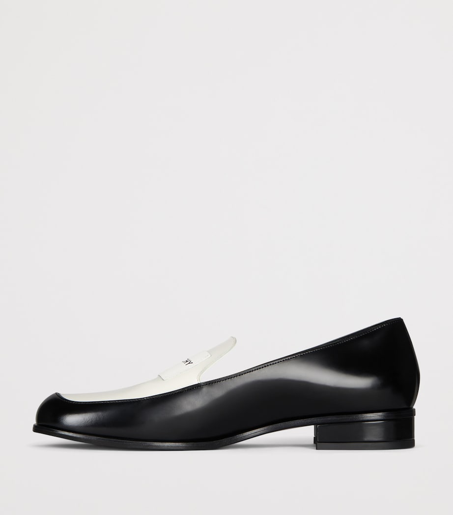 Givenchy Calfskin Logo Tux Loafers Black/white Image 4