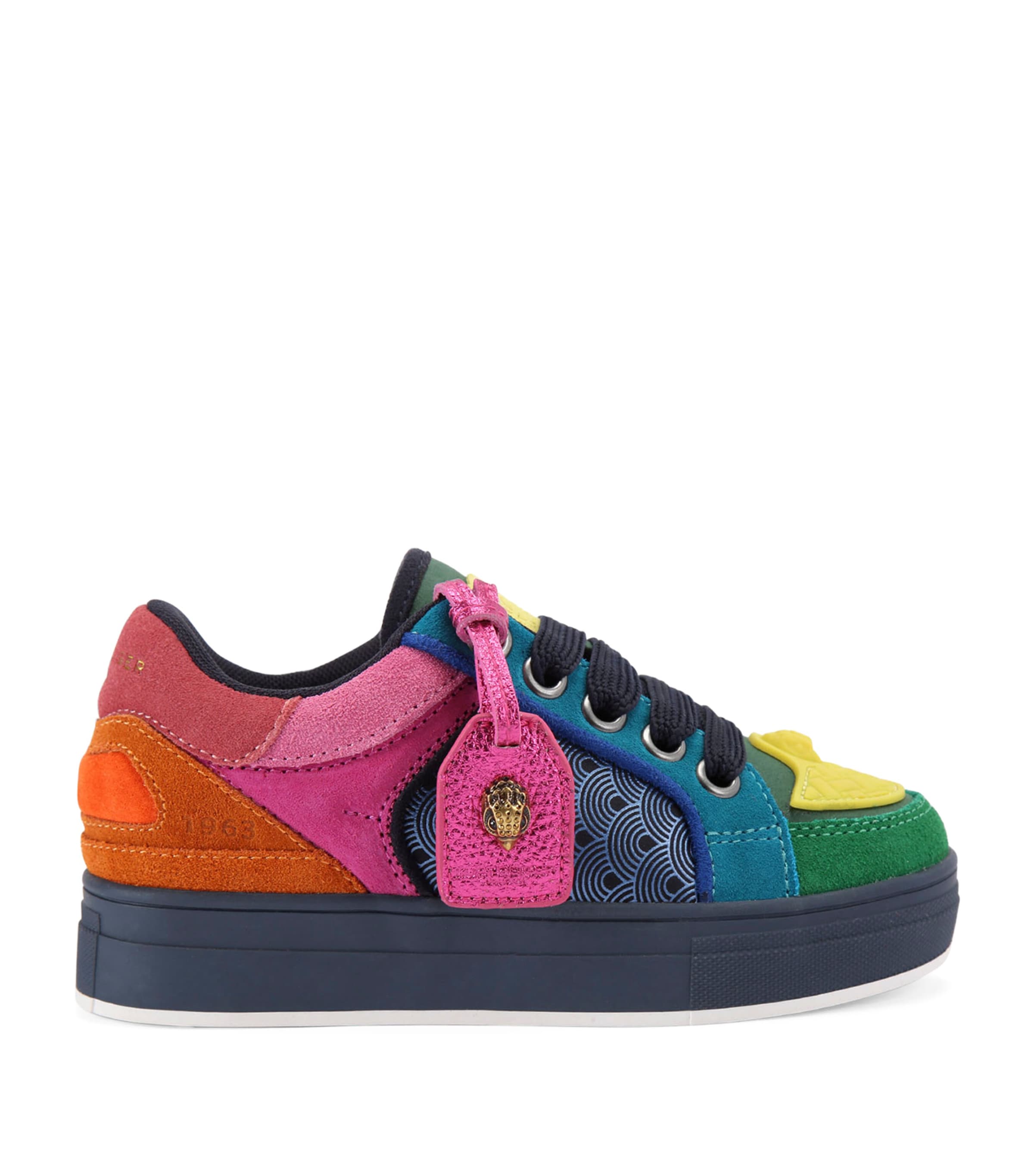 Kurt Geiger Kids' Mini Southbank Tag Sneakers In Multi