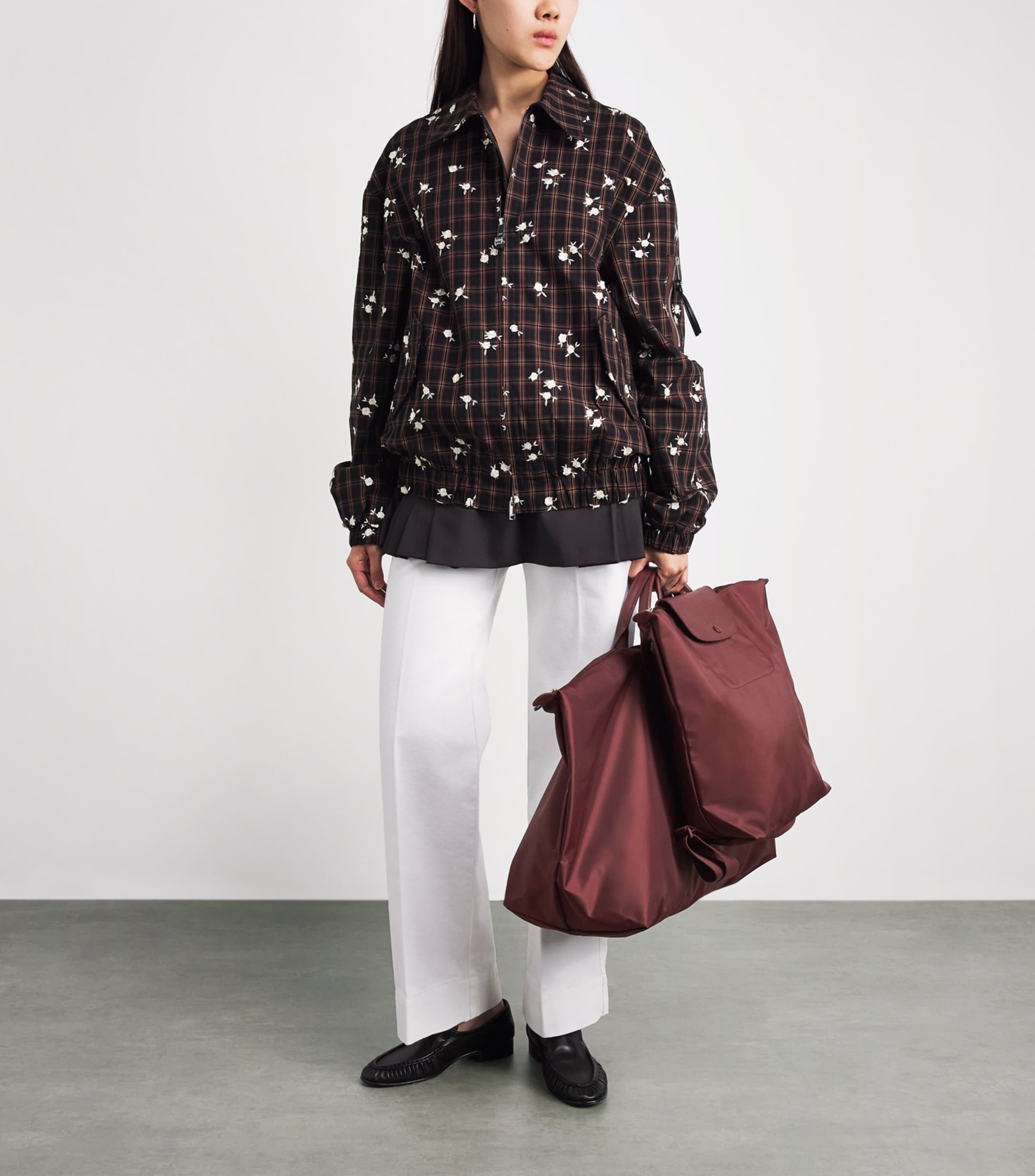 Longchamp Medium Le Pliage One Backpack Bordeaux Image 2