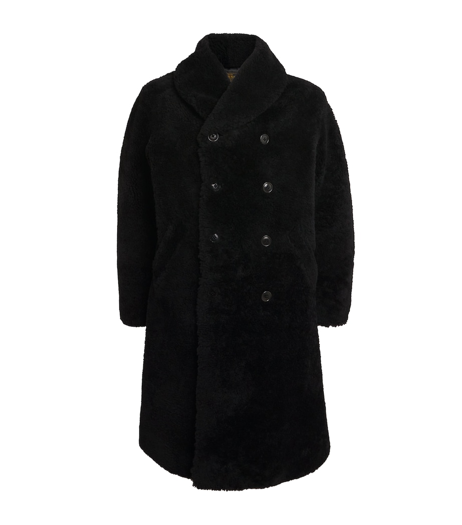 Shearling Cabot Overcoat BLACK Image 1