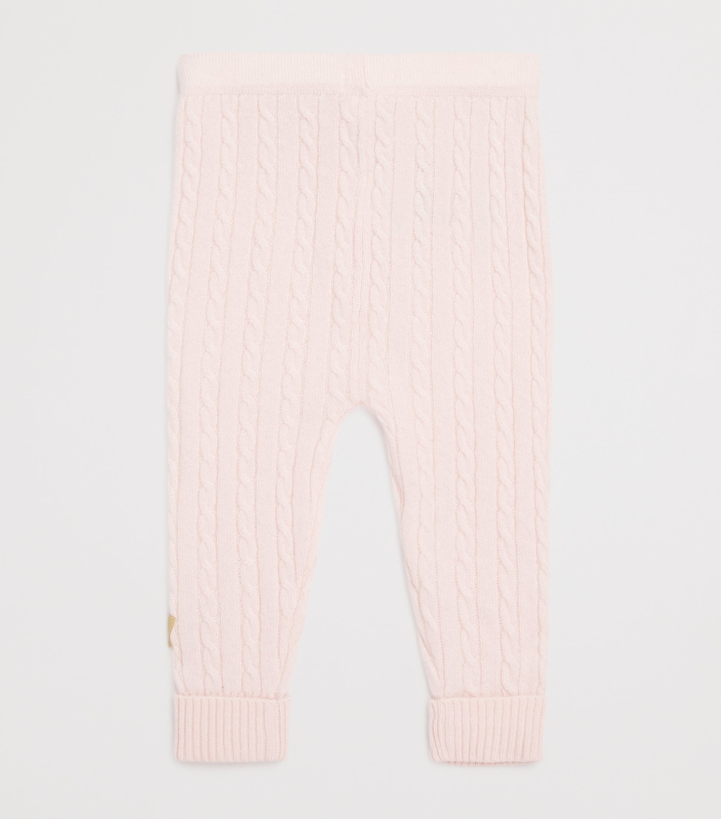 Cashmere Cable-Knit Leggings (0-12 Months) PALE PINK MELANGE Image 2
