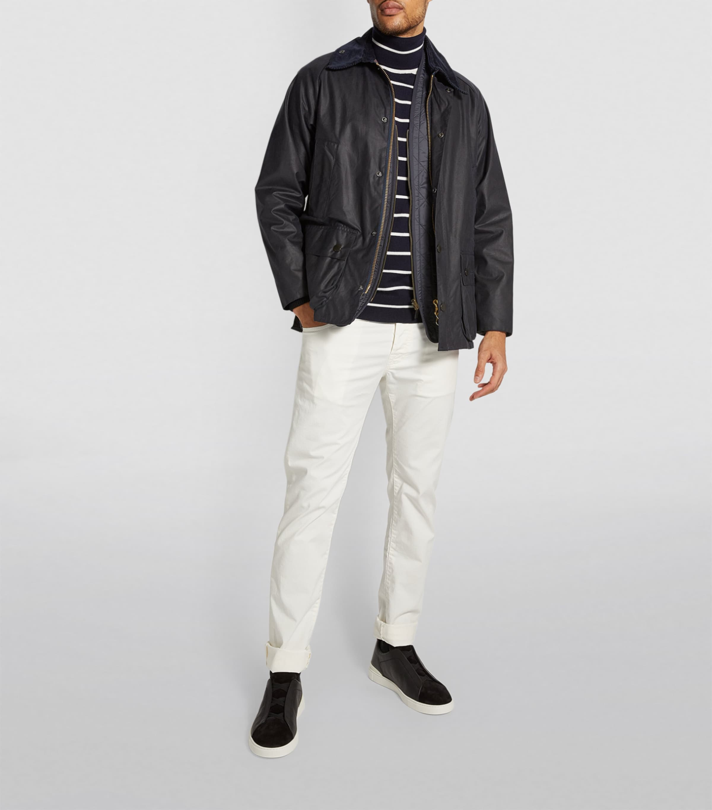 Waxed Bedale Jacket NAVY Image 2