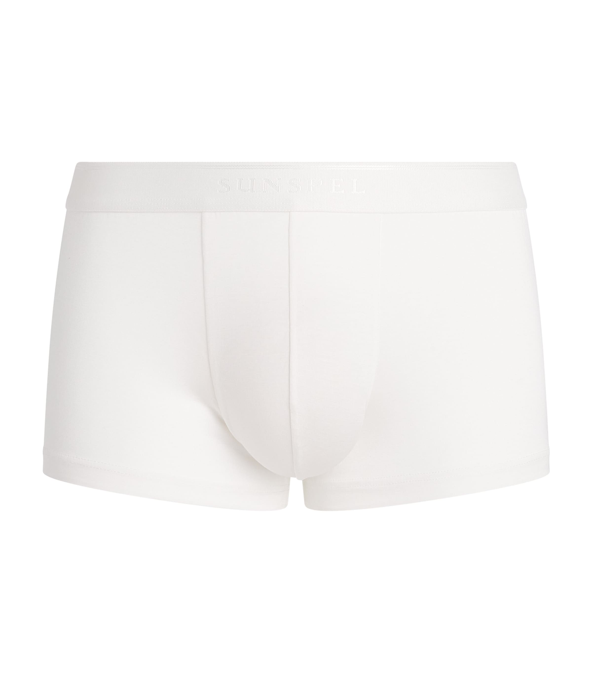 Sunspel Mens Stretch-Tencel Trunks Whaa White Image 1