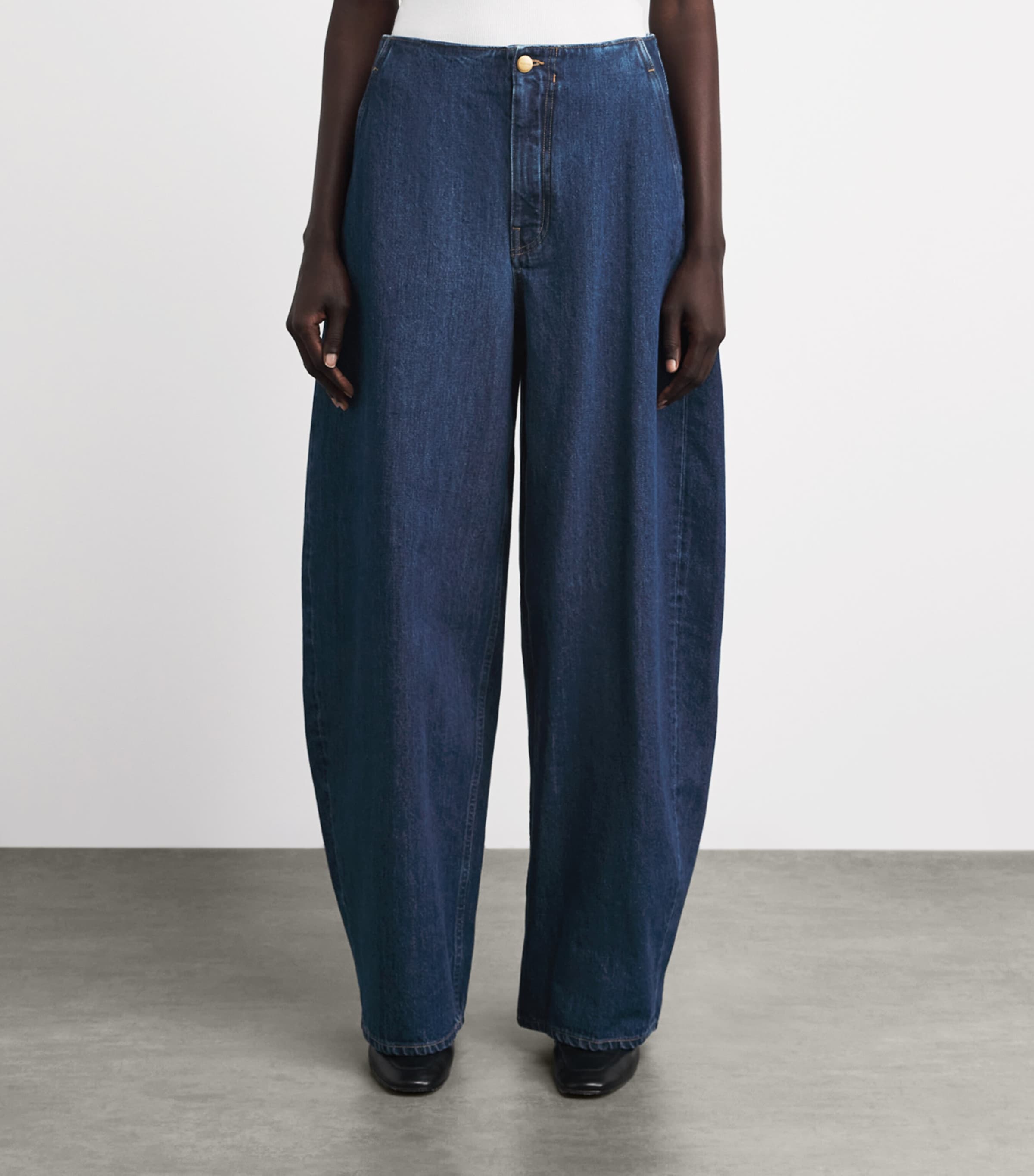 Jil Sander Womens Mid-Rise Barrel Jeans Medium Denim Image 4
