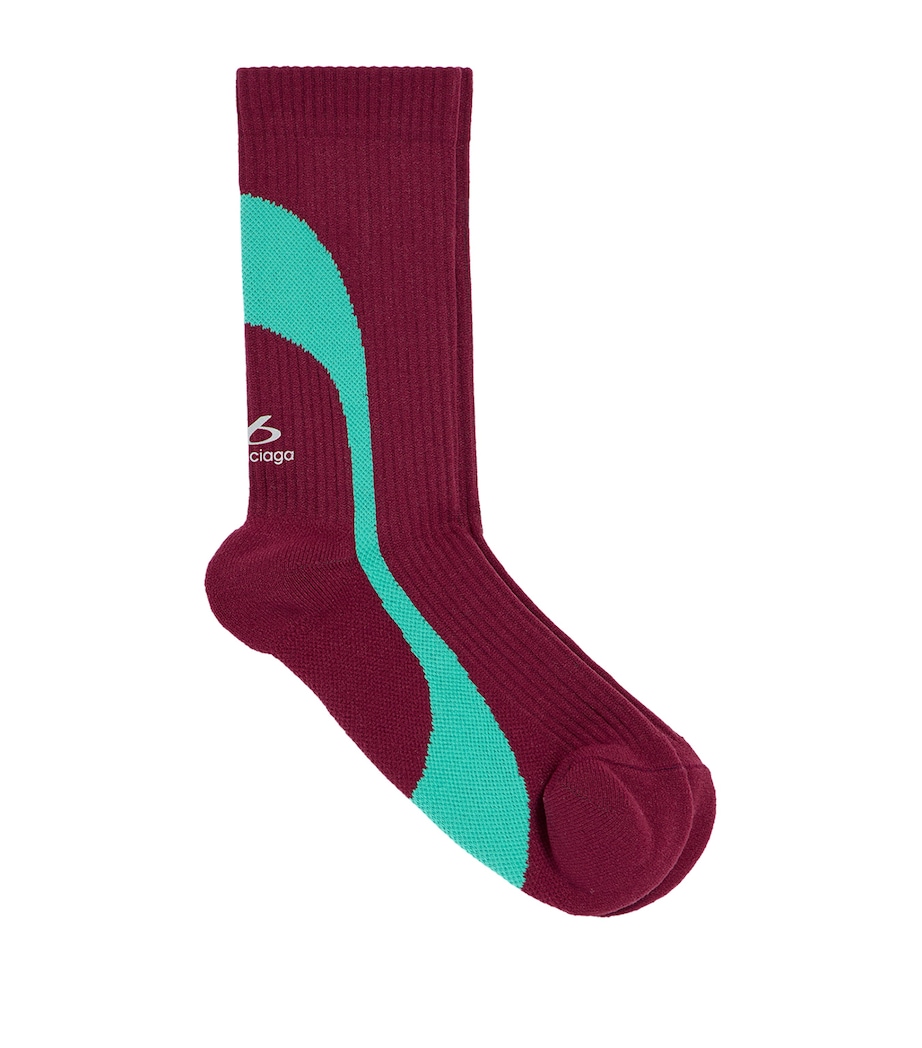 Balenciaga Mens Wave Print Socks Image 1