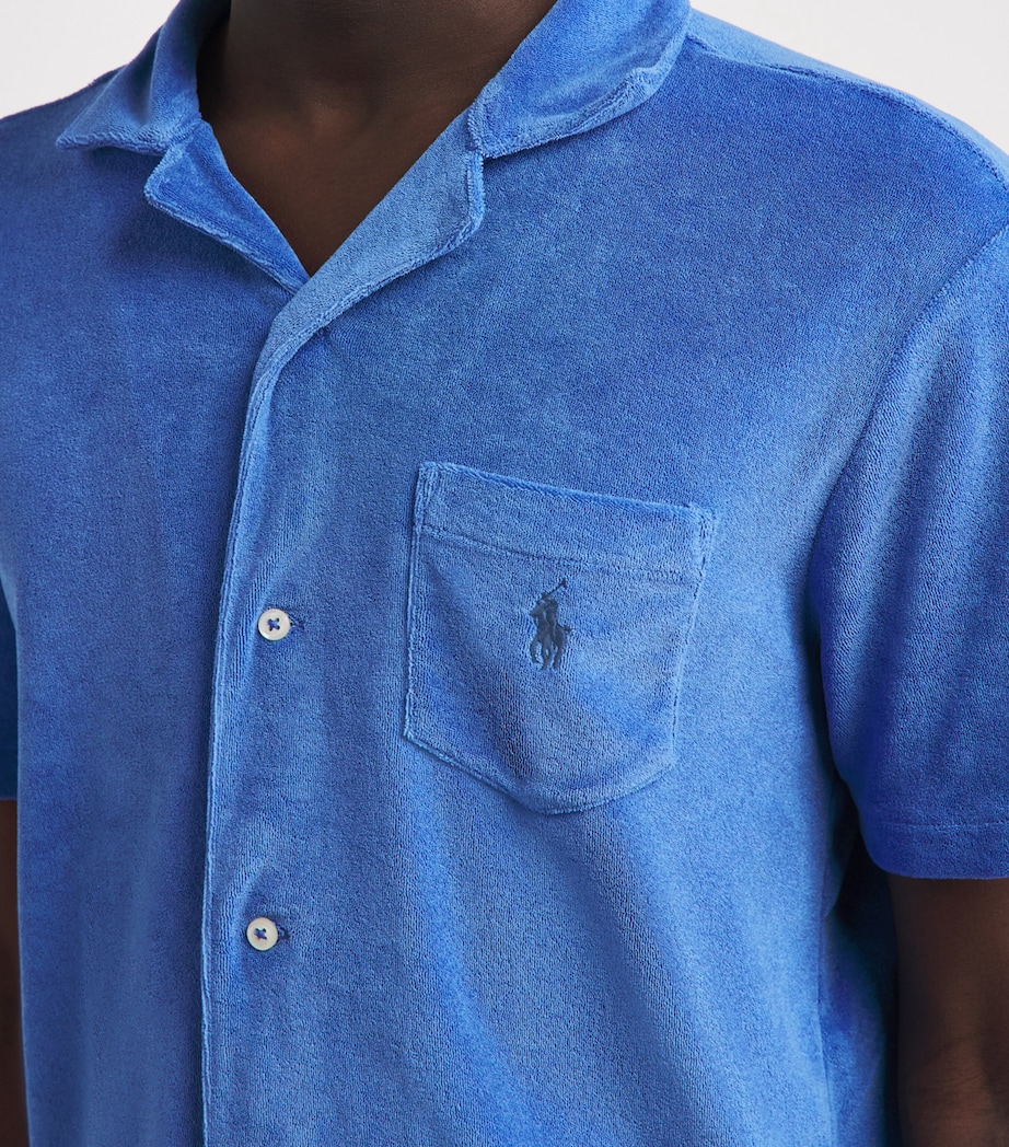 Polo Ralph Lauren Mens Terry Cotton Short-Sleeve Shirt Modern Royal Image 3