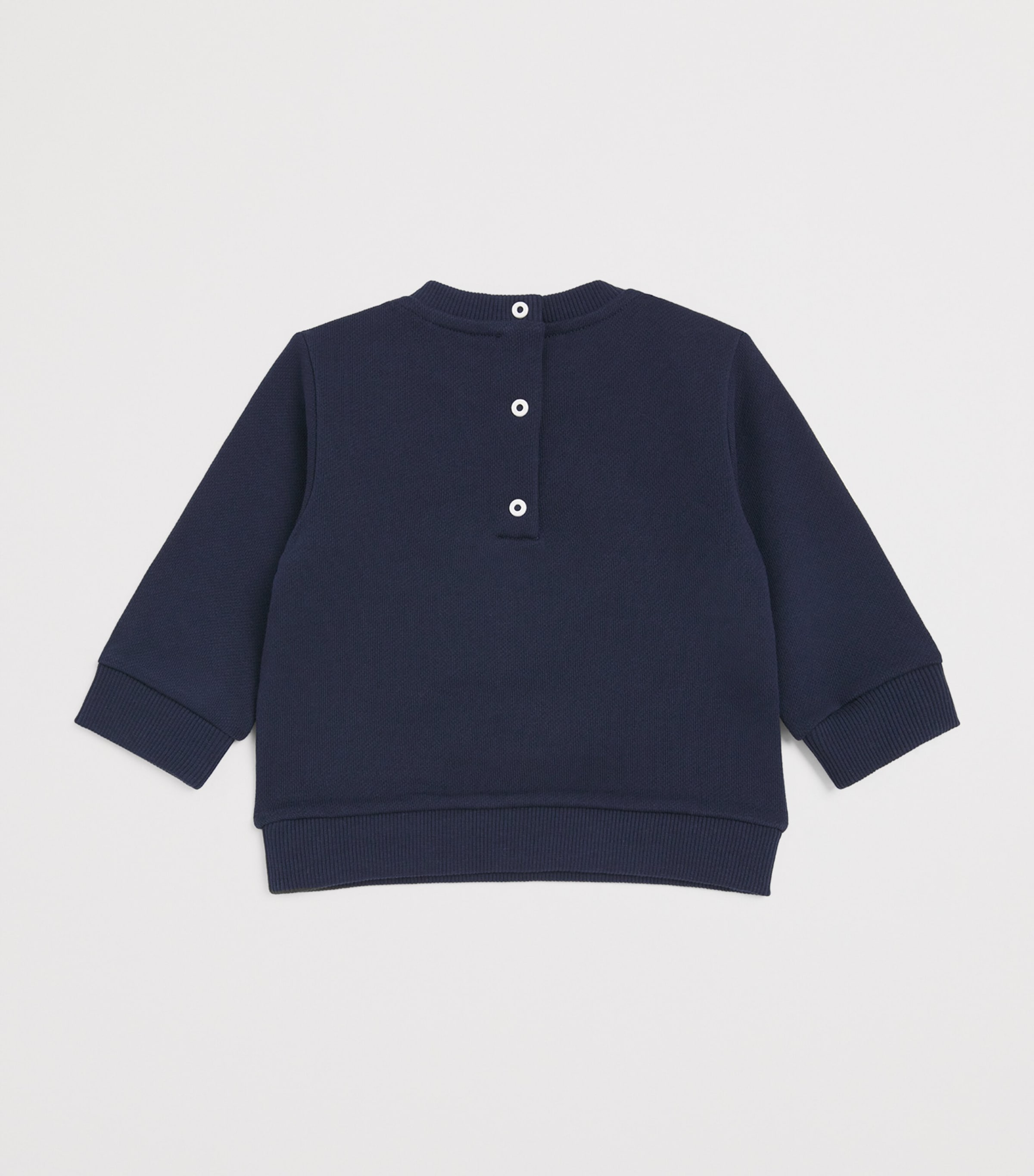 Cotton Logo Sweatshirt (3-36 Months) 617BC BLUE/WHITE Image 2